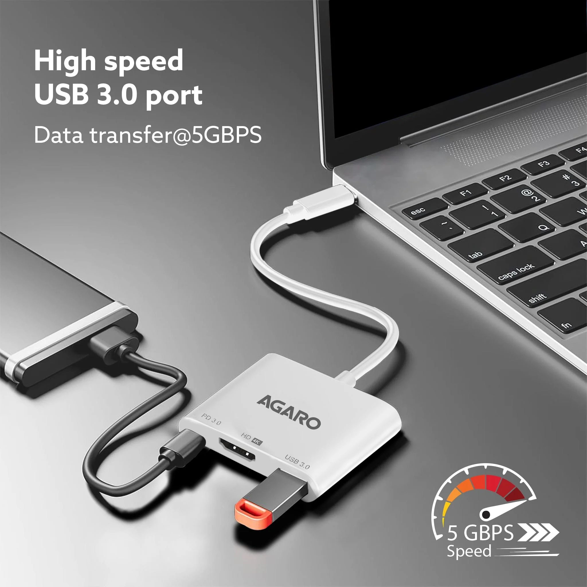 3-in-1 USB Type-C to HDMI Multi-Port Hub, 4K HDMI Output - Image 4