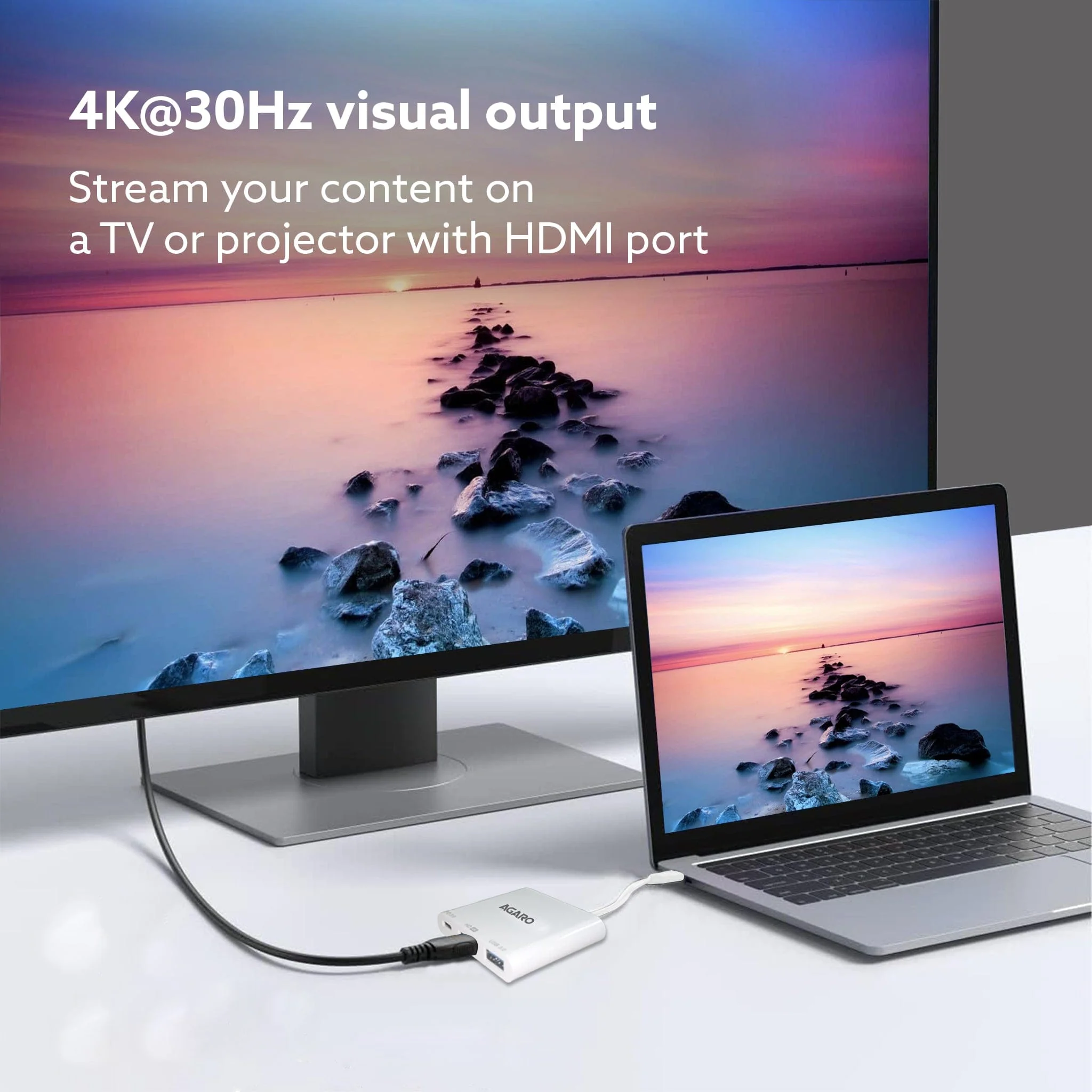 3-in-1 USB Type-C to HDMI Multi-Port Hub, 4K HDMI Output - Image 5