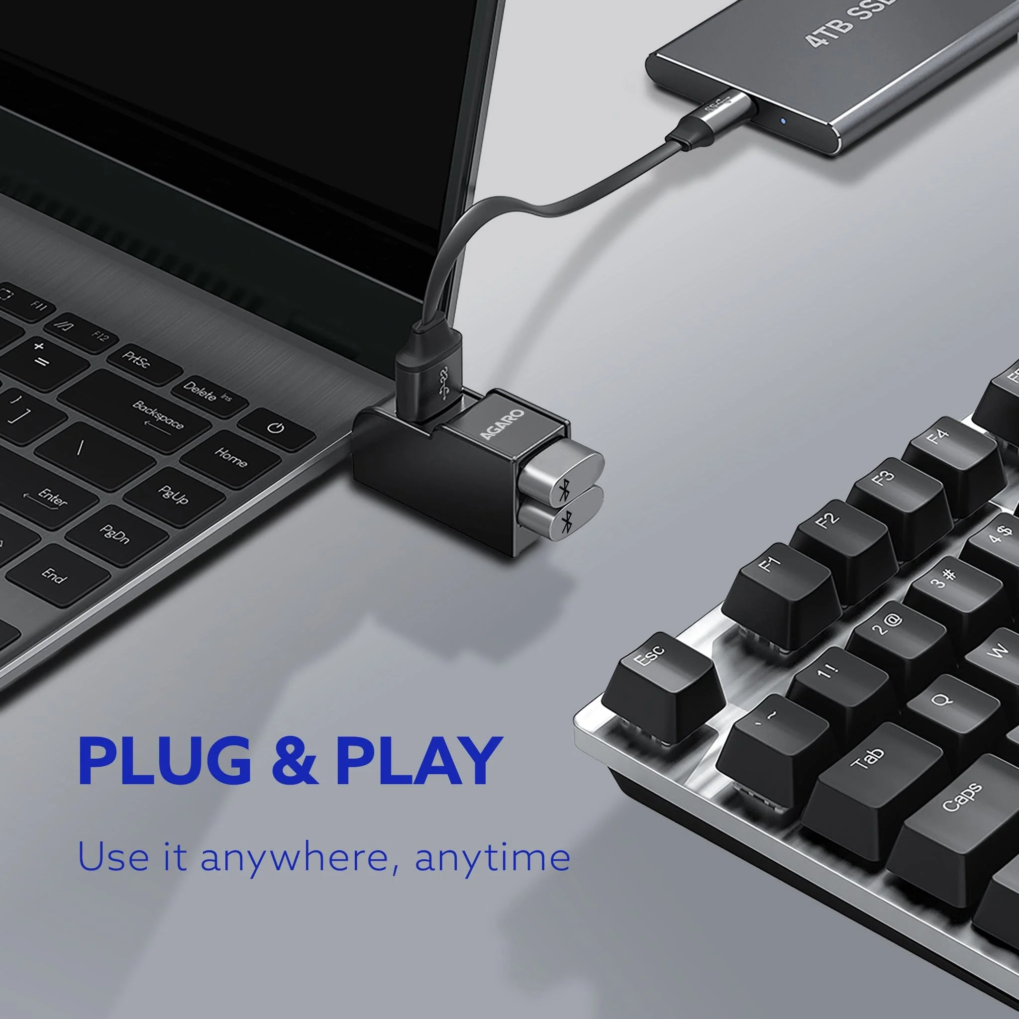 3-Port USB Hub, USB 3.0 Data Hub with High-Speed 5Gbps Transfer - Image 4