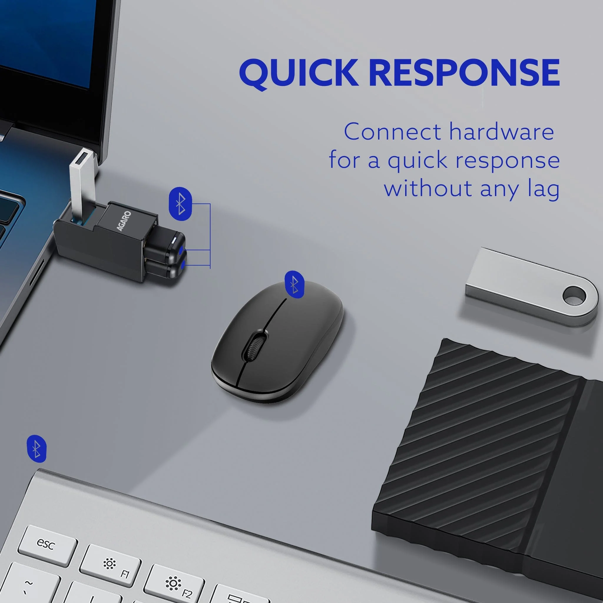 3-Port USB Hub, USB 3.0 Data Hub with High-Speed 5Gbps Transfer - Image 6