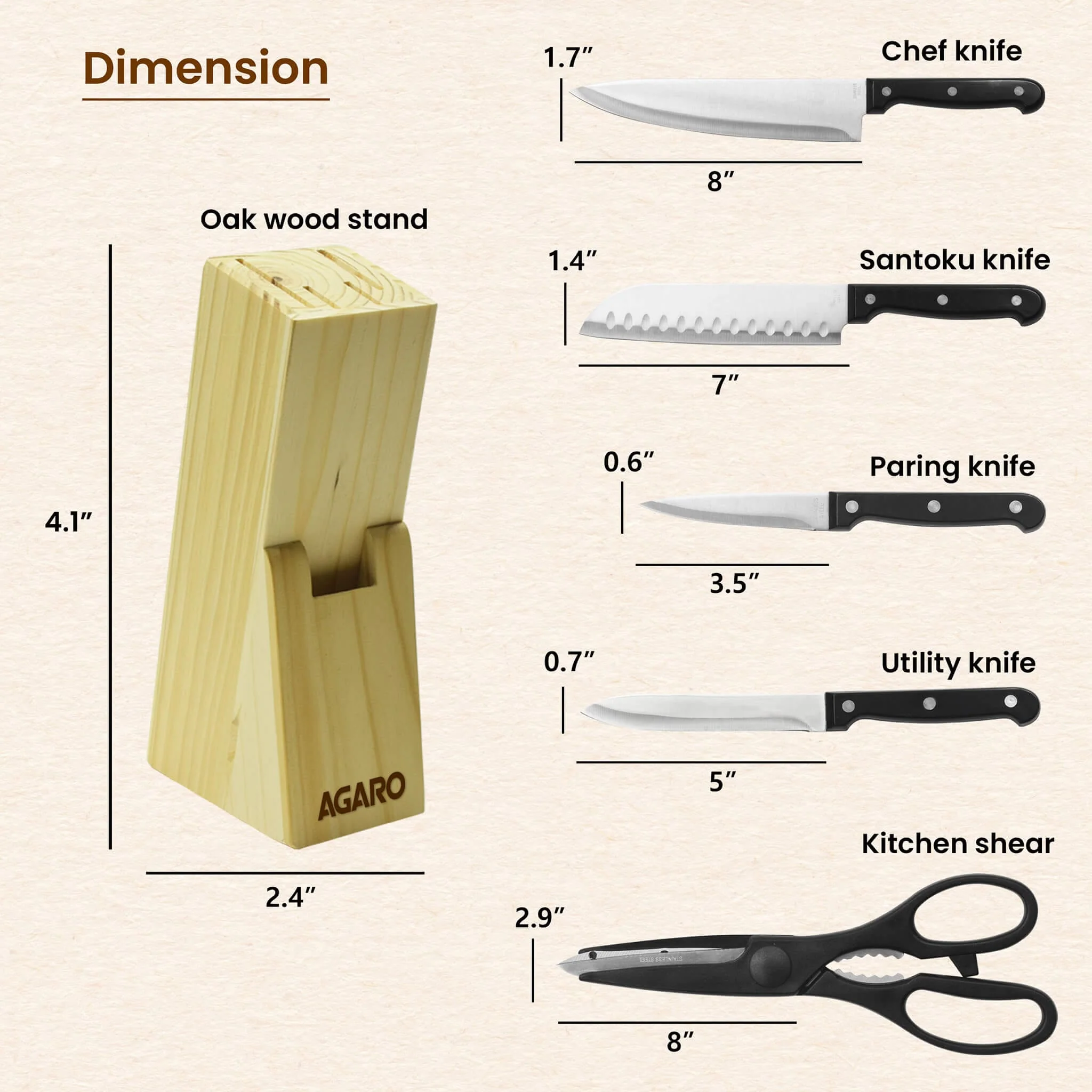 6x1 set for Knife and Scissor - SS - Image 6