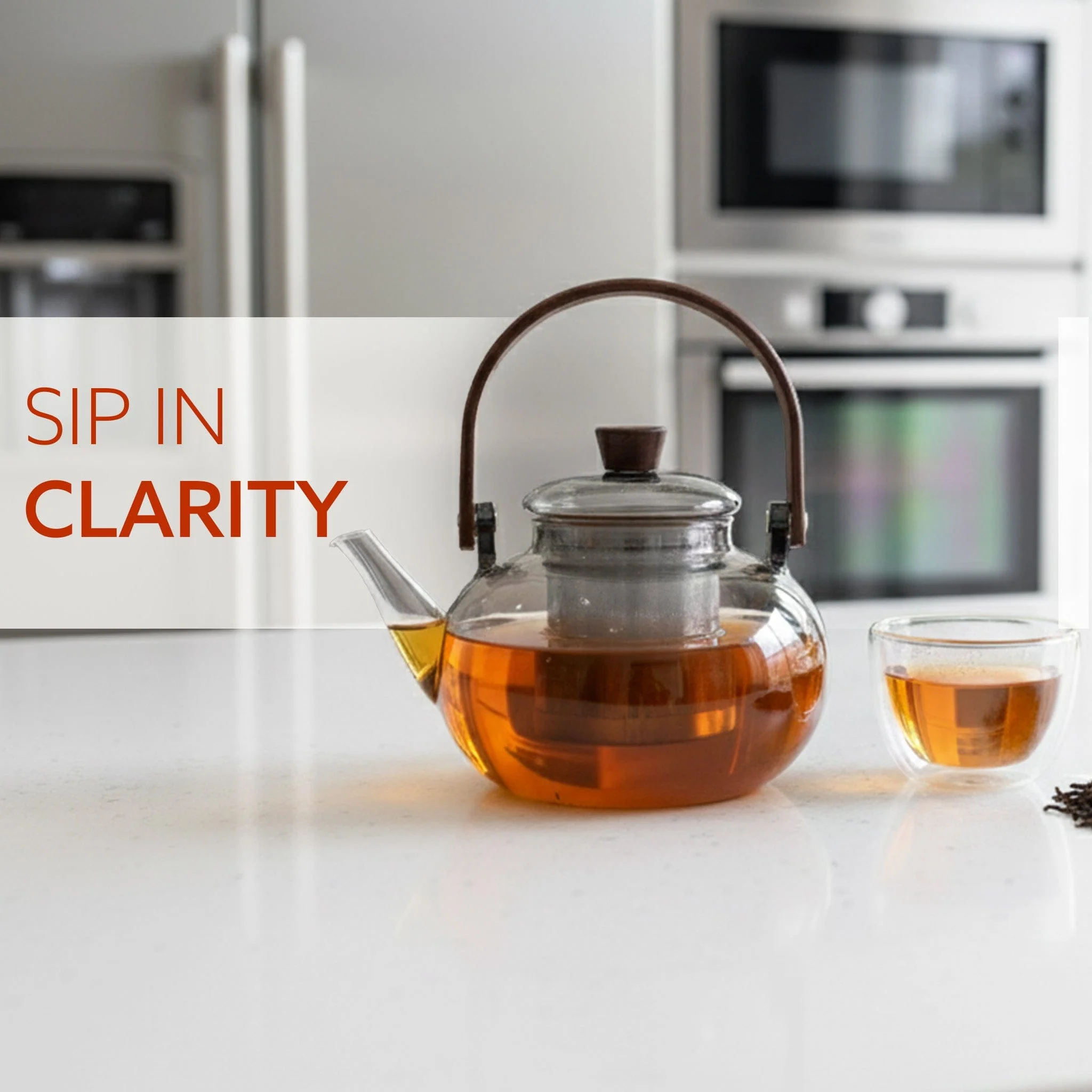 Adore Borosilicate Glass Kettle 900ml | Heat Resistant, Durable Clear Glass, Stovetop & Microwave Safe, Ideal for Tea, Coffee, Water & Hot Beverages - Image 2