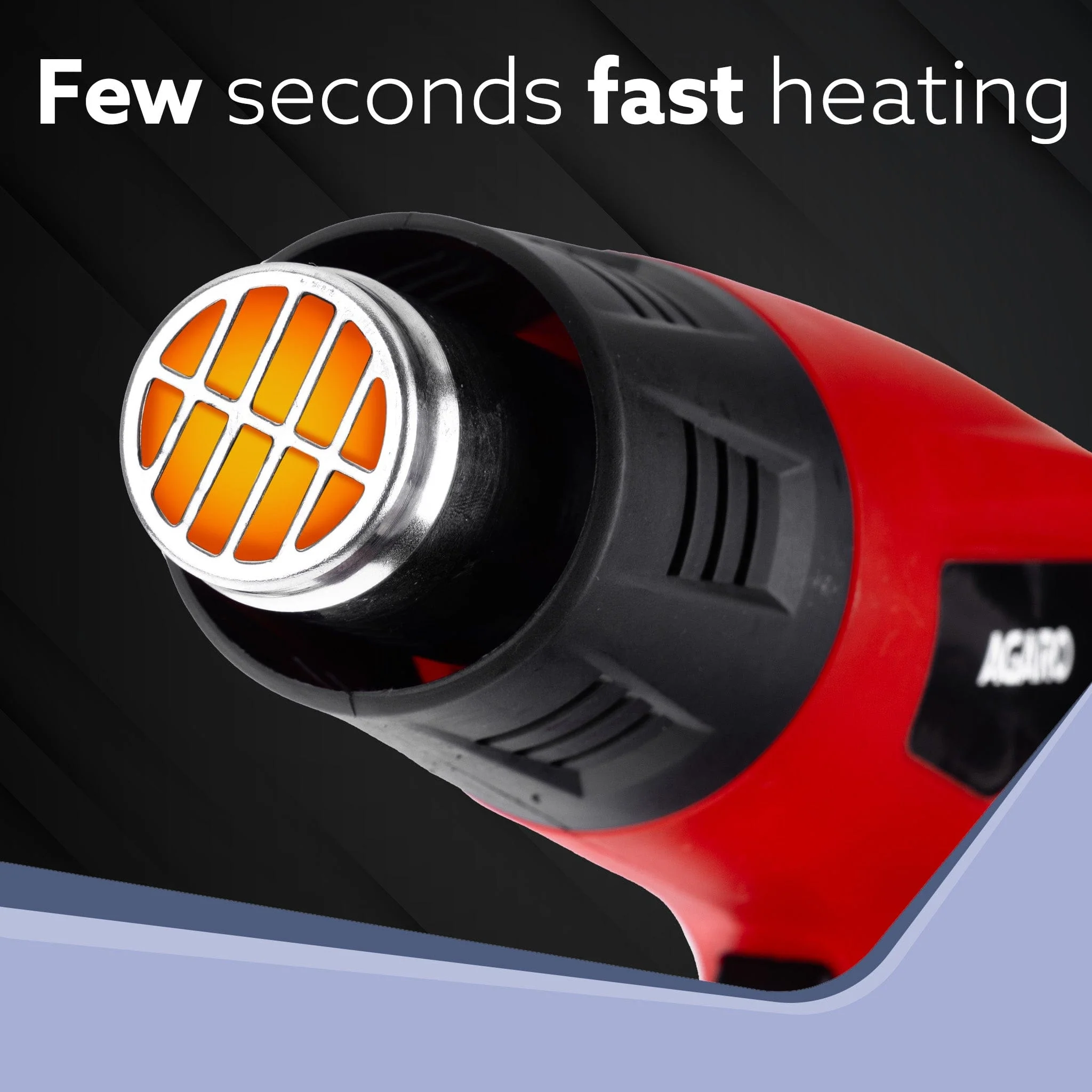 Heat Gun HG2120 2000Watt, Dual Temperature and Air Flow Control  with 4 Nozzle Attachments, Hot Air Gun Heating helps in Shrink Wrapping, Paint Removal, Rusted Bolt Stripping, Wire Shrinking, Crafting - Image 4