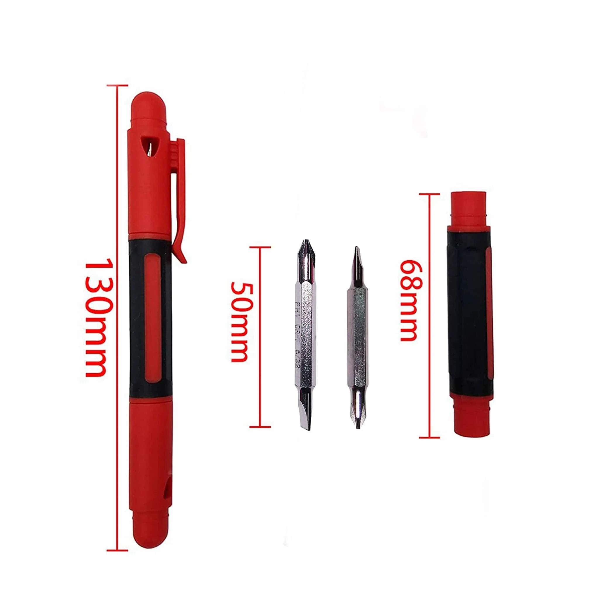 4in1 Pocket Screwdriver, Portable, 13x5x6.8 cm, Orange - Image 4