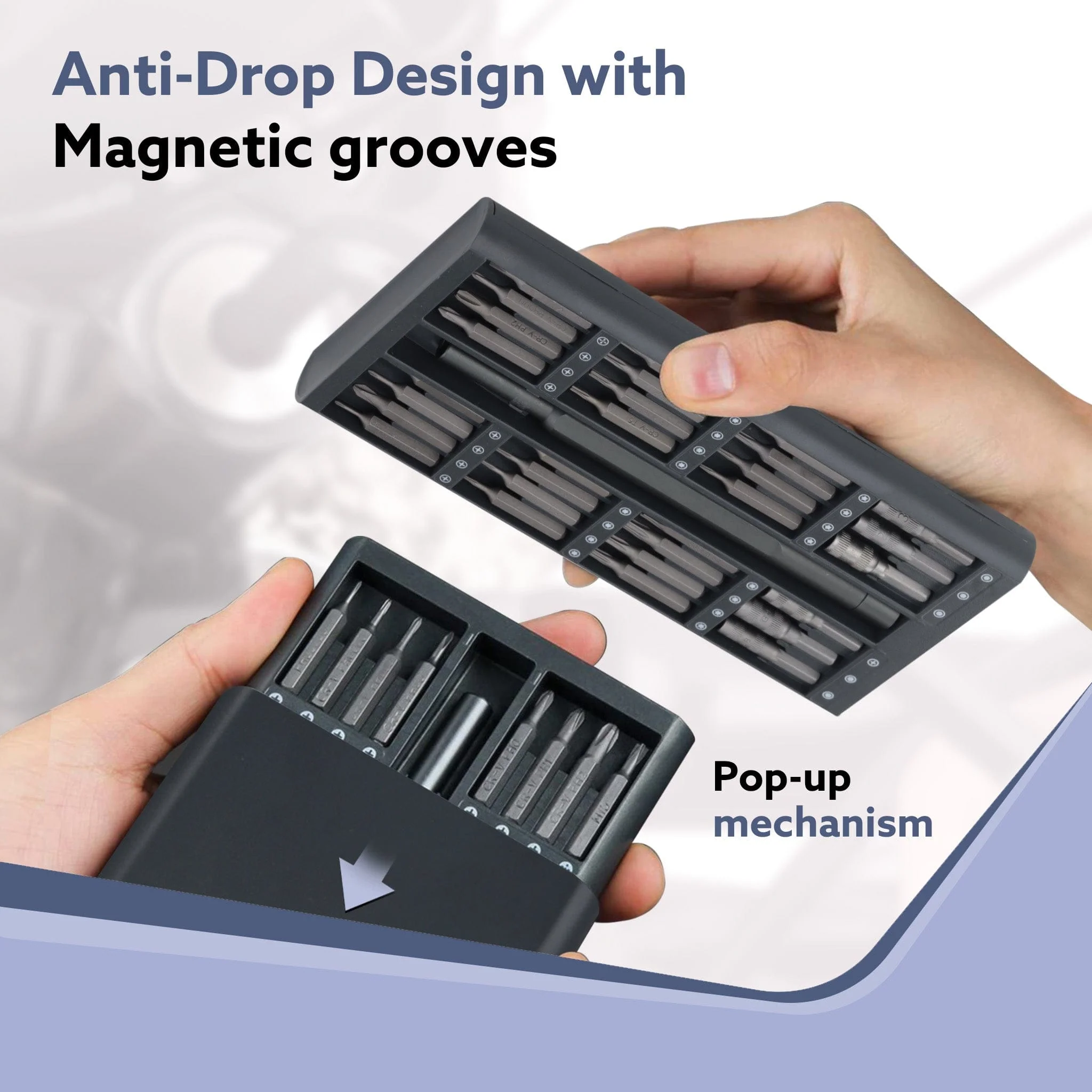 62 In 1 Mini Precision Screwdriver Set, Multifunction Magnetic Driver Bit Set, Pocket Screwdriver Tool Set, Mini Screwdriver Kit, DIY, Home Use, Repair Tool Kit for Electronics, Tablet, Cell phone - Image 3