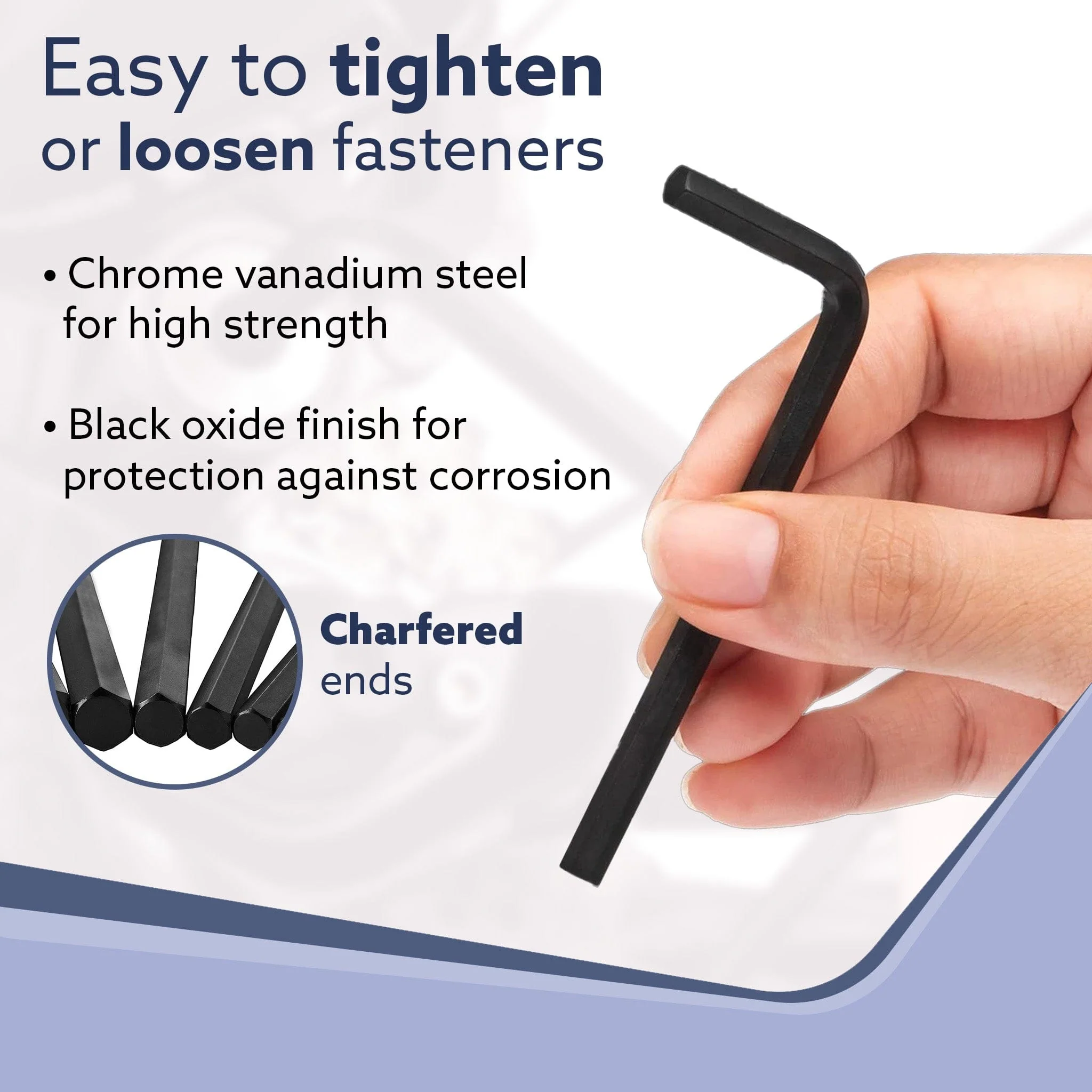 9pcs Hex Allen Key Set, Heat treated, Ideal for Repair & Maintenance for Home & DIY Use - Image 4