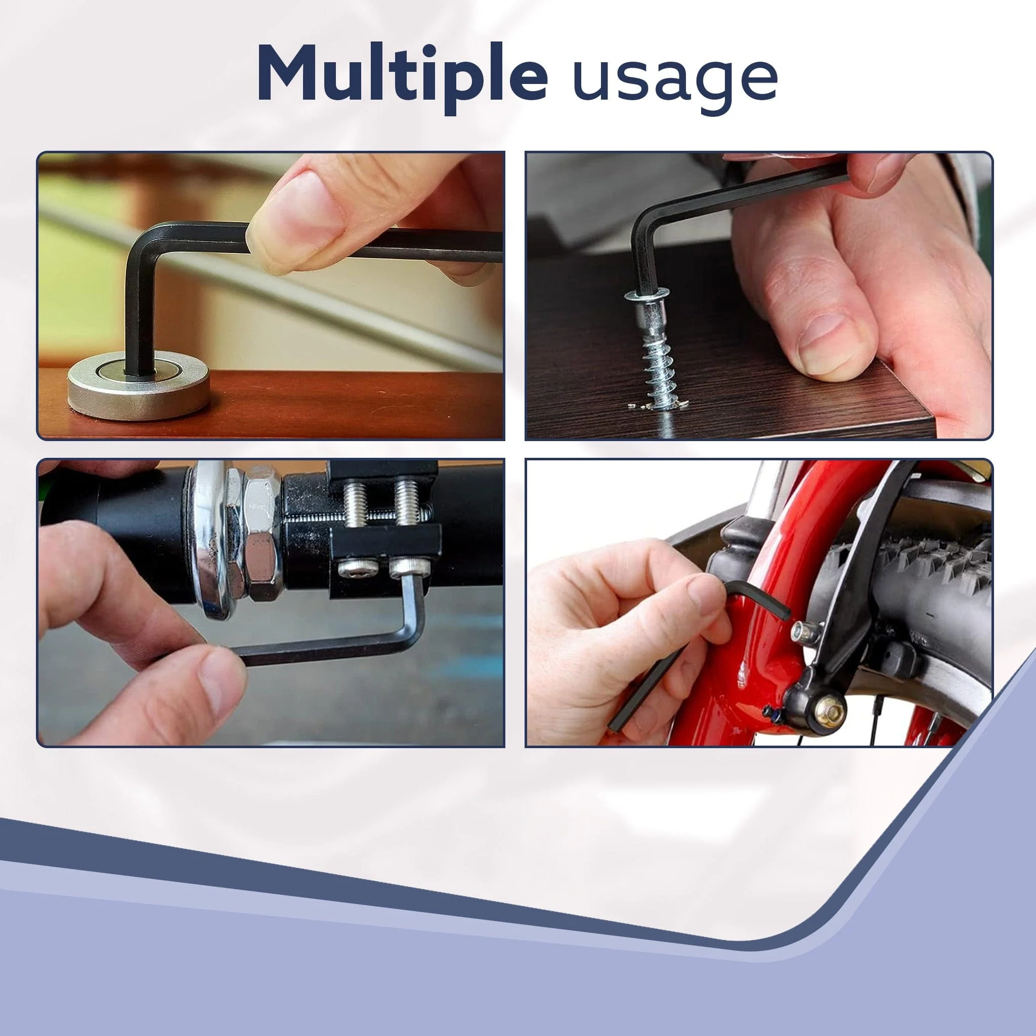 9pcs Hex Allen Key Set, Heat treated, Ideal for Repair & Maintenance for Home & DIY Use - Image 5