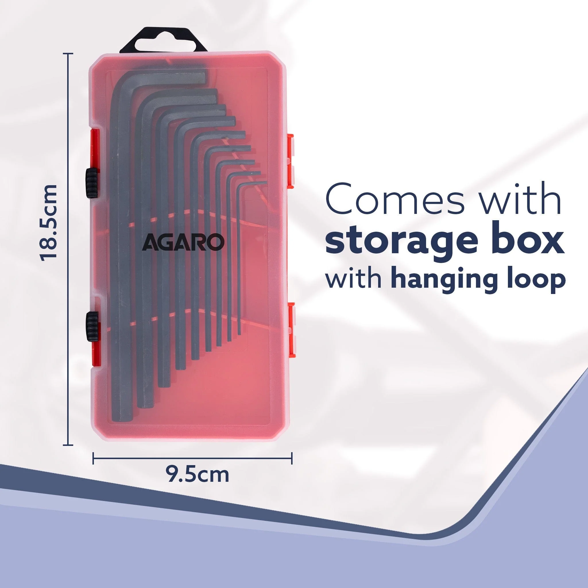 9pcs Hex Allen Key Set, Heat treated, Ideal for Repair & Maintenance for Home & DIY Use - Image 6