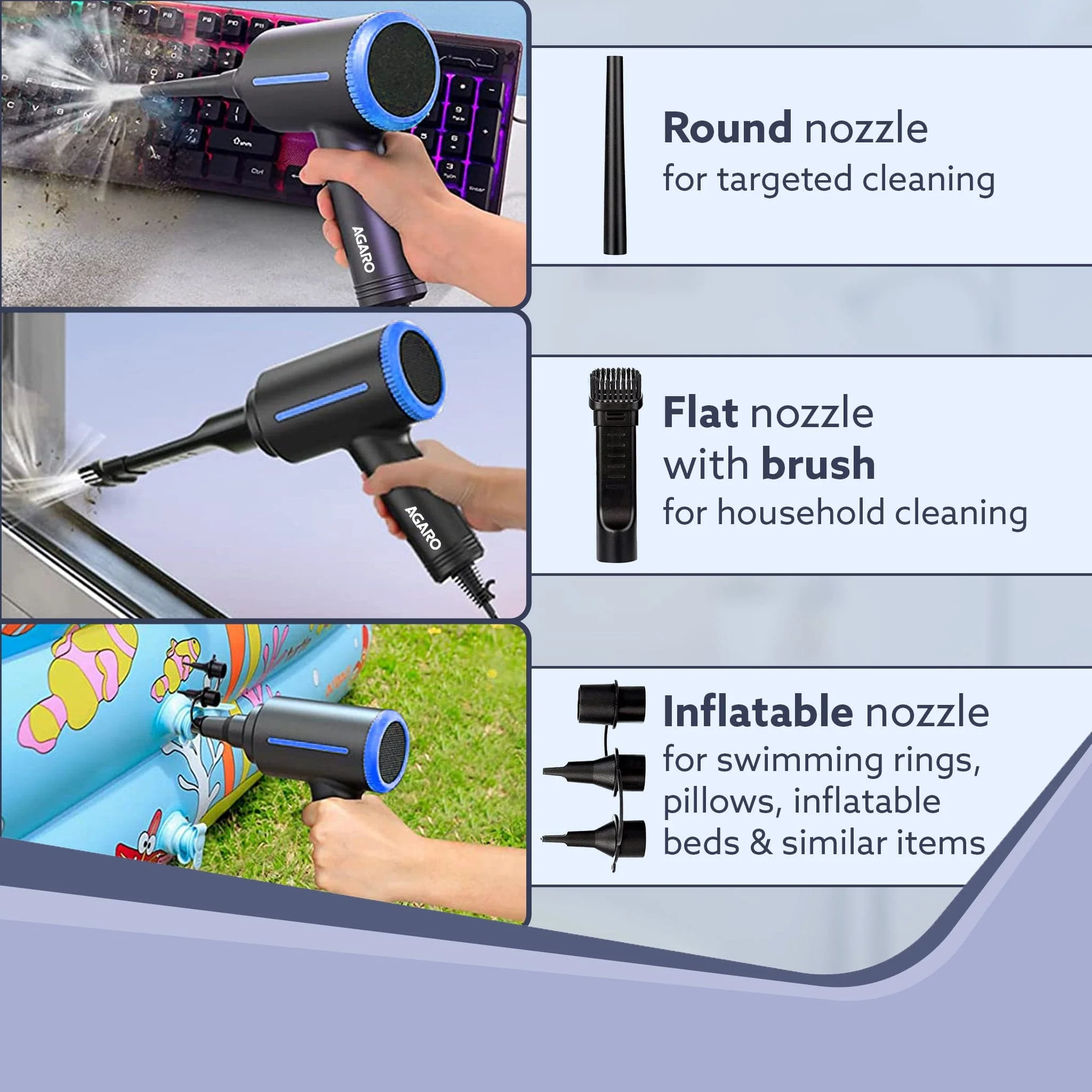 Compressed Air Duster, AD1719, Air Blower, Black - Image 5