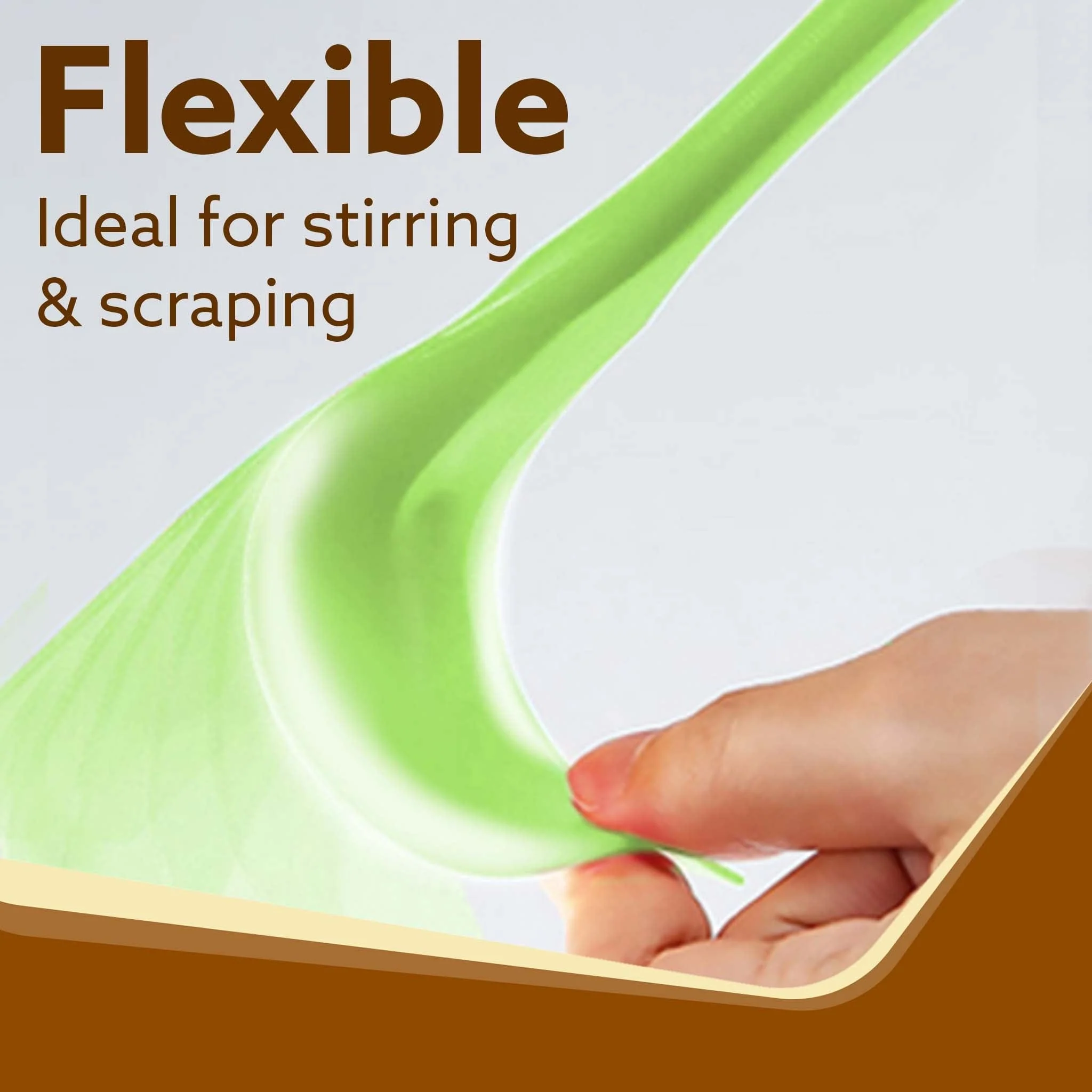 Deluxe Silicone Spatula Set of 6, Green - Image 5