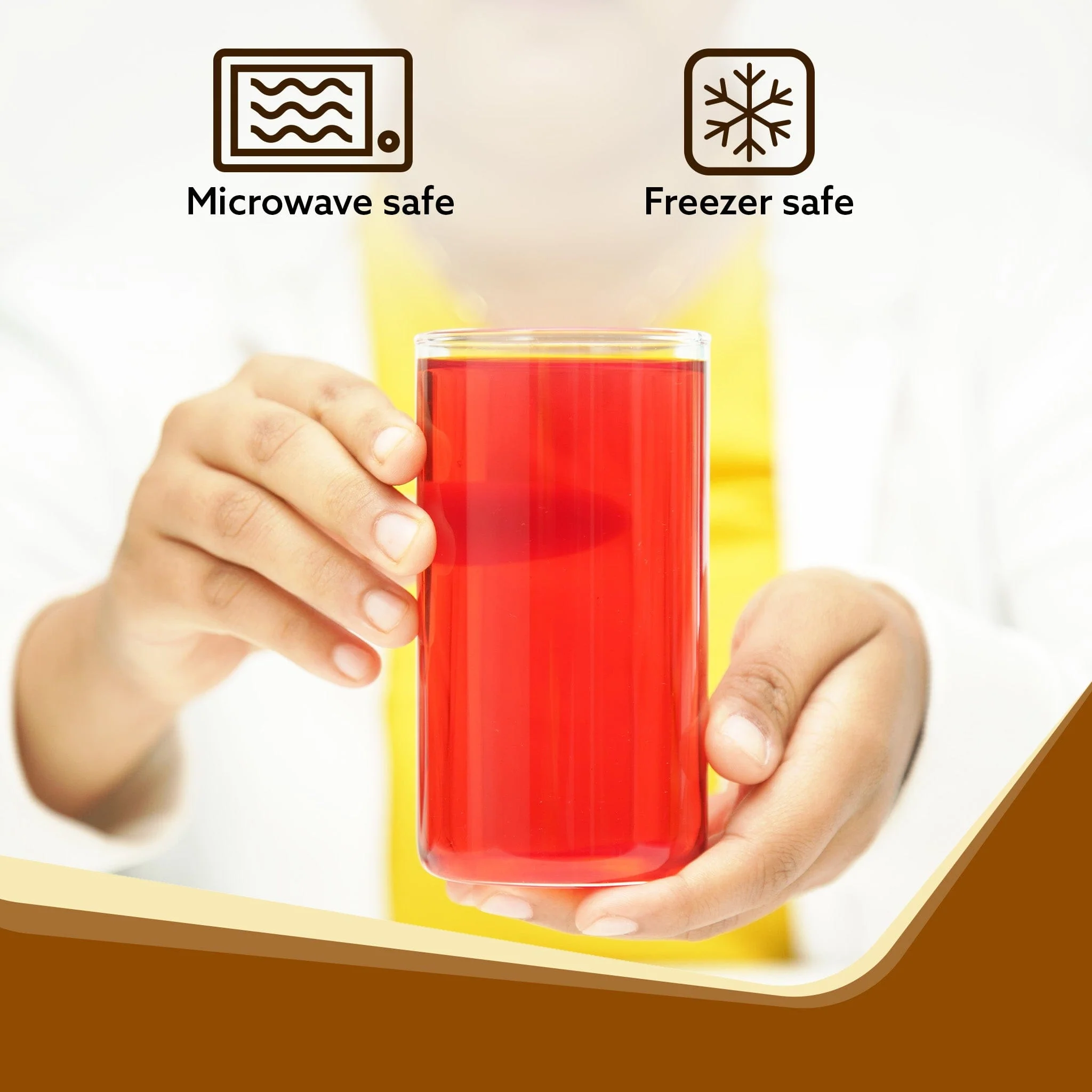 Elite Borosilicate Glass Tumbler, Serves Water, Cold Drinks, Juice, Milk, Pack of 6, 340 ml,  Flame Proof Glasses, Microwave & Dishwasher Safe, Transparent - Image 4