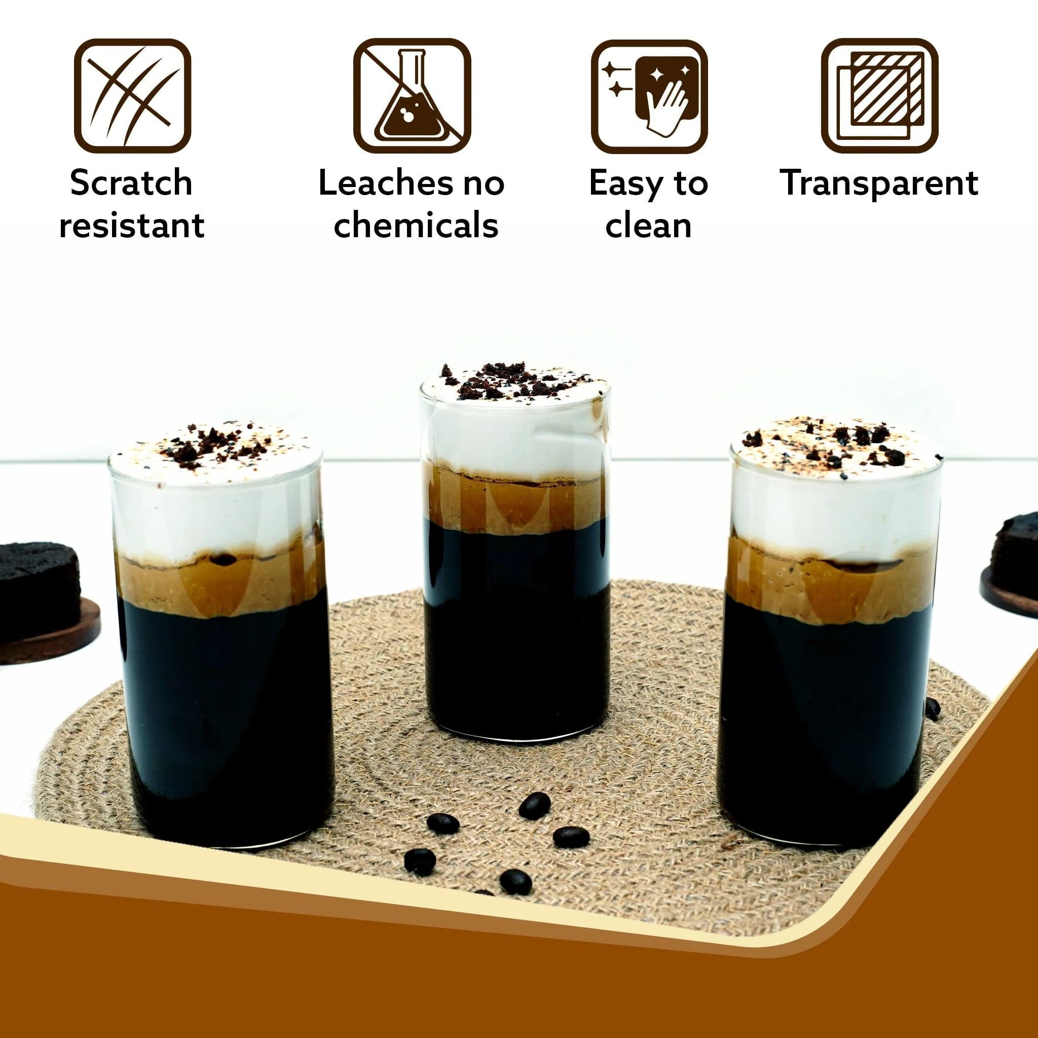 Elite Borosilicate Glass Tumbler, Serves Water, Cold Drinks, Juice, Milk, Pack of 6, 340 ml,  Flame Proof Glasses, Microwave & Dishwasher Safe, Transparent - Image 5