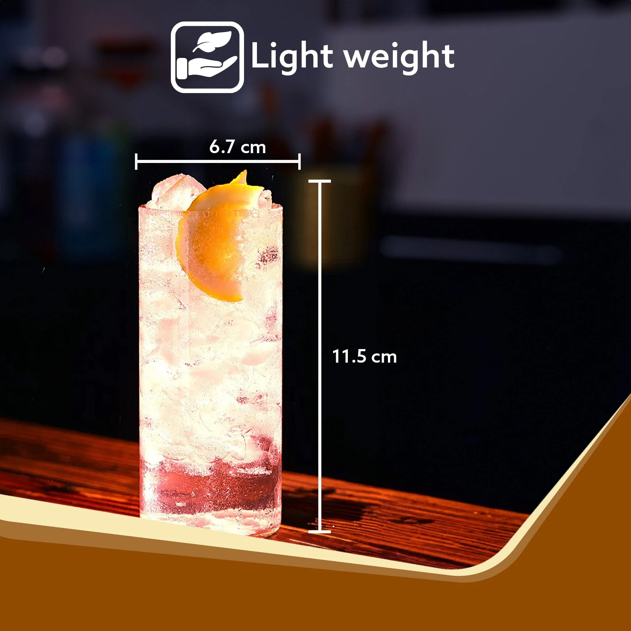 Elite Borosilicate Glass Tumbler, Serves Water, Cold Drinks, Juice, Milk, Pack of 6, 340 ml,  Flame Proof Glasses, Microwave & Dishwasher Safe, Transparent - Image 6