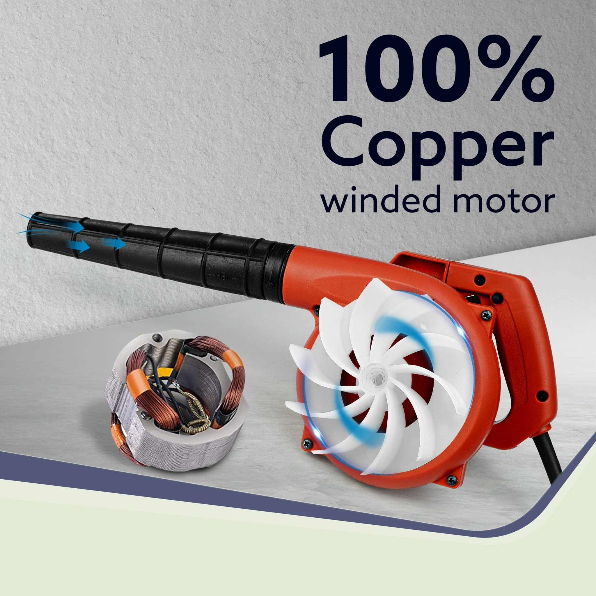 Galaxy Electric Blower, Blow Rate 2.8 m3/Min, 600W Copper Motor, 13000 RPM, Professional Quality, Clears Away Dust Particles From Furniture, Cars, Windows & Other Rigid Surfaces, Red - Image 3