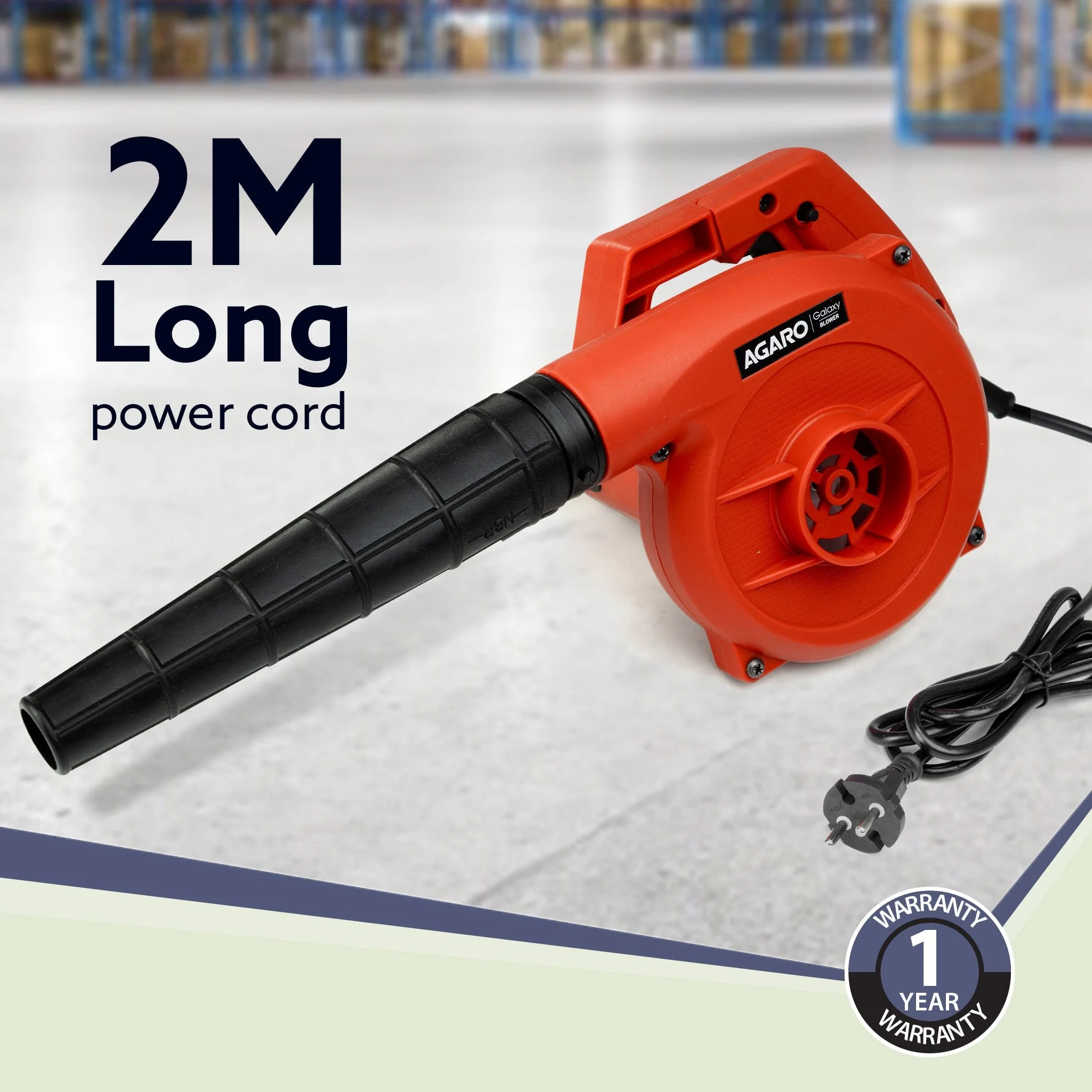 Galaxy Electric Blower, Blow Rate 2.8 m3/Min, 600W Copper Motor, 13000 RPM, Professional Quality, Clears Away Dust Particles From Furniture, Cars, Windows & Other Rigid Surfaces, Red - Image 6