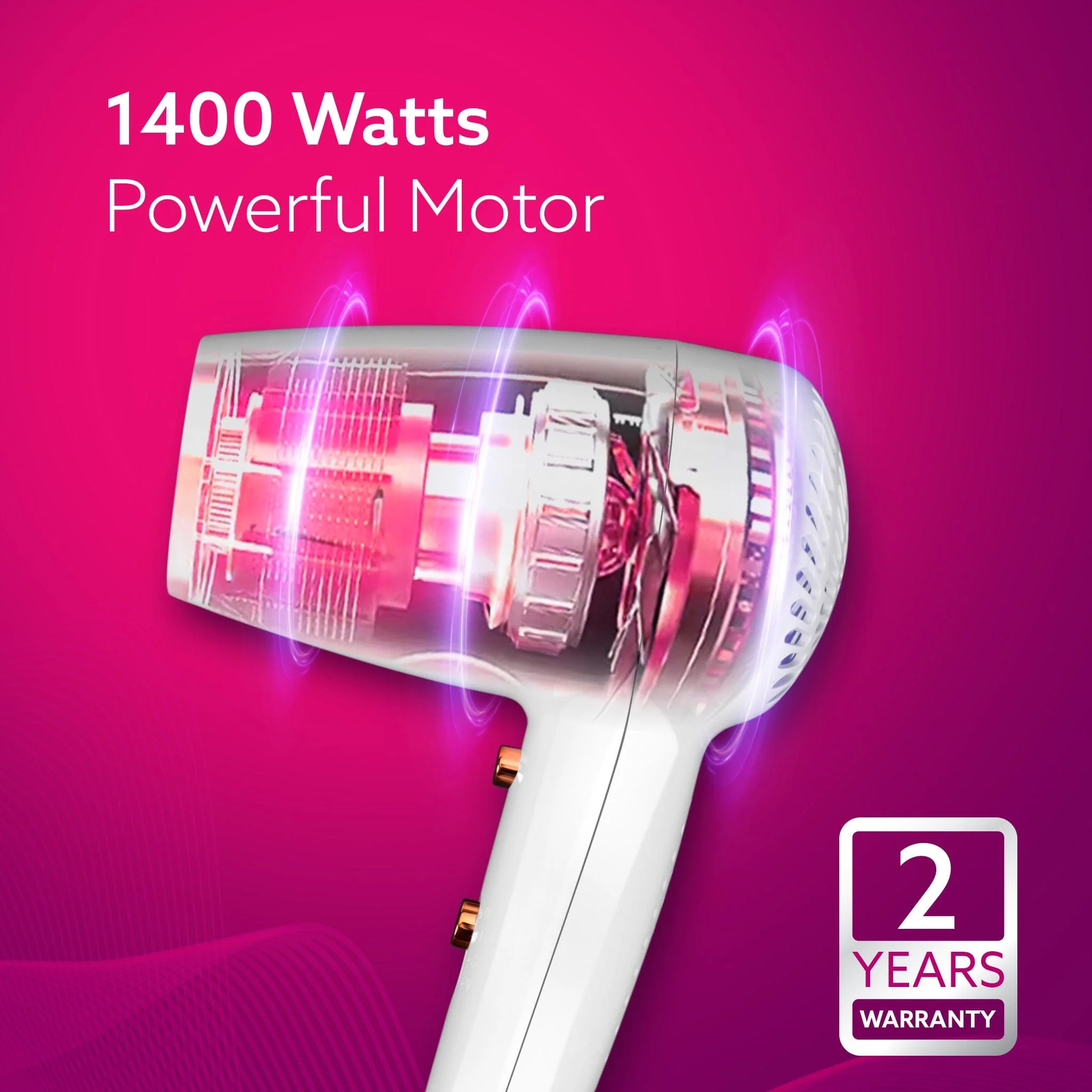 HD1417 Wall Mounted Hair Dryer 1400W, Electric Wall Mount Hair Dryer, Hotel, Bathroom, Household,  Wall Hanging Dryer, White - Image 4