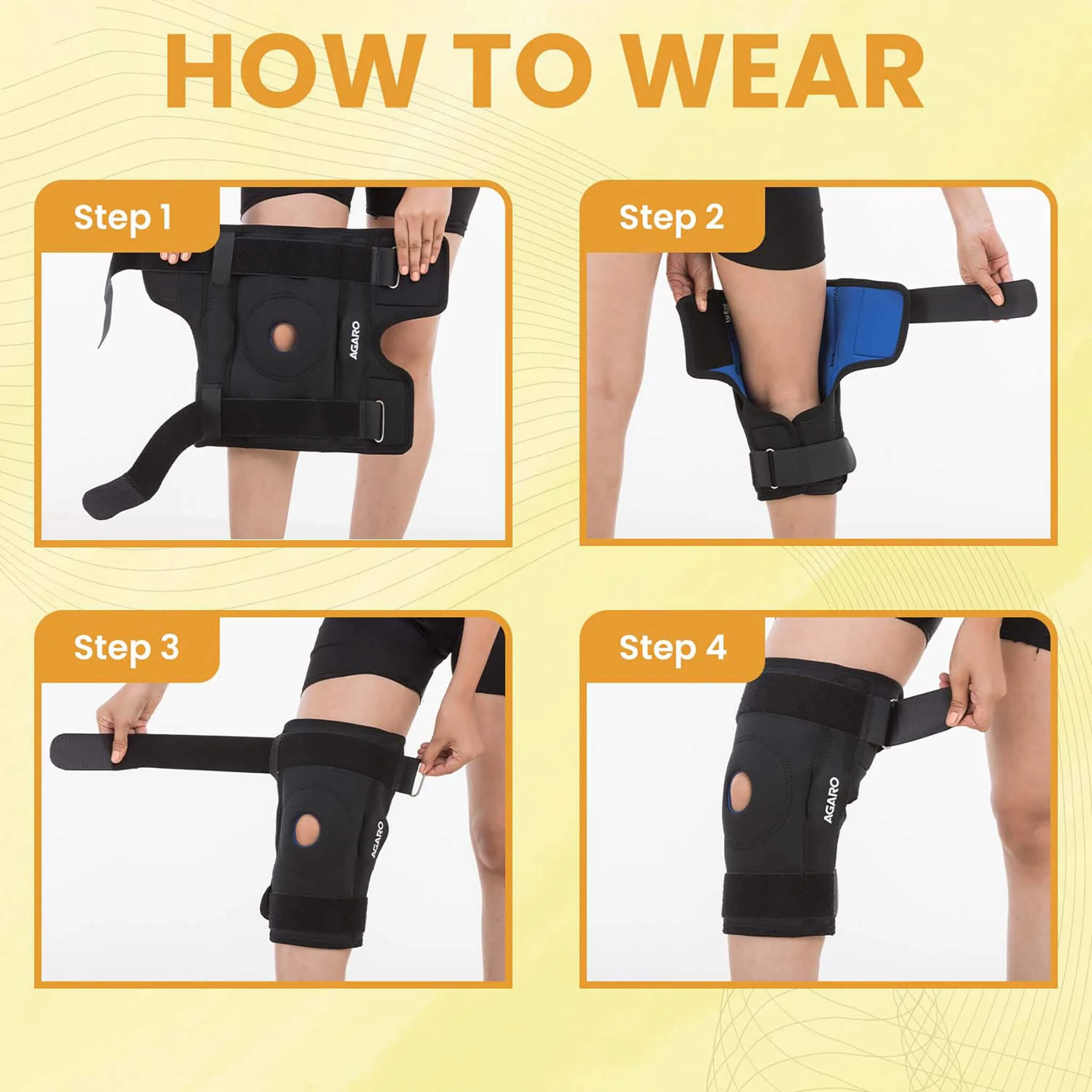 Knee Wrap Hinged With Open Patella, Rigid Biaxial Hinge, Neoprene Layer For Pain Relief,  Braces Walking, Workout And Sports, XXL, Black - Image 5