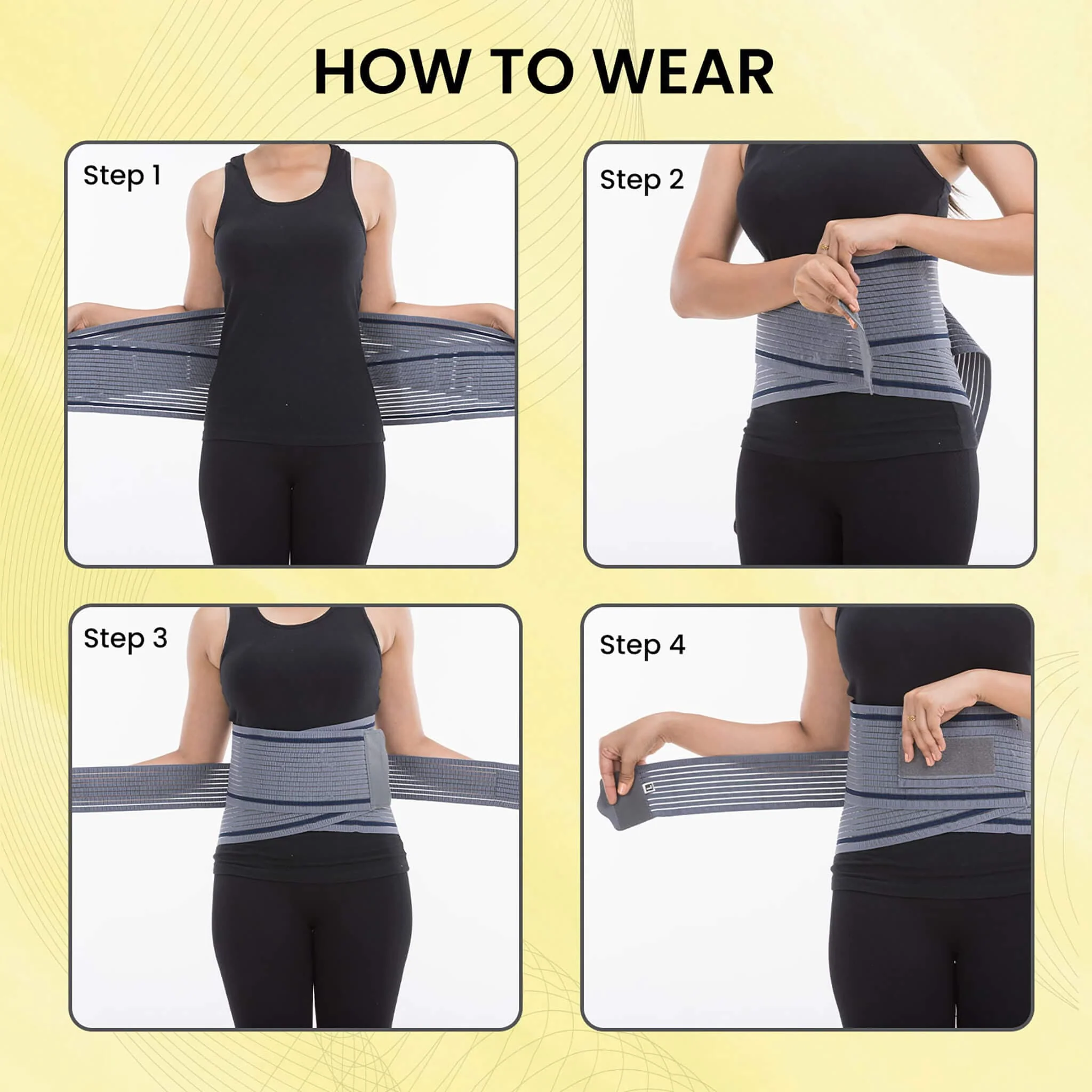 Lumbo Sacral Belt With Double Strapping, Back Support For the Lumbar Spine, Pain Relief, Back Brace for Men and Women, Large, Grey - Image 5