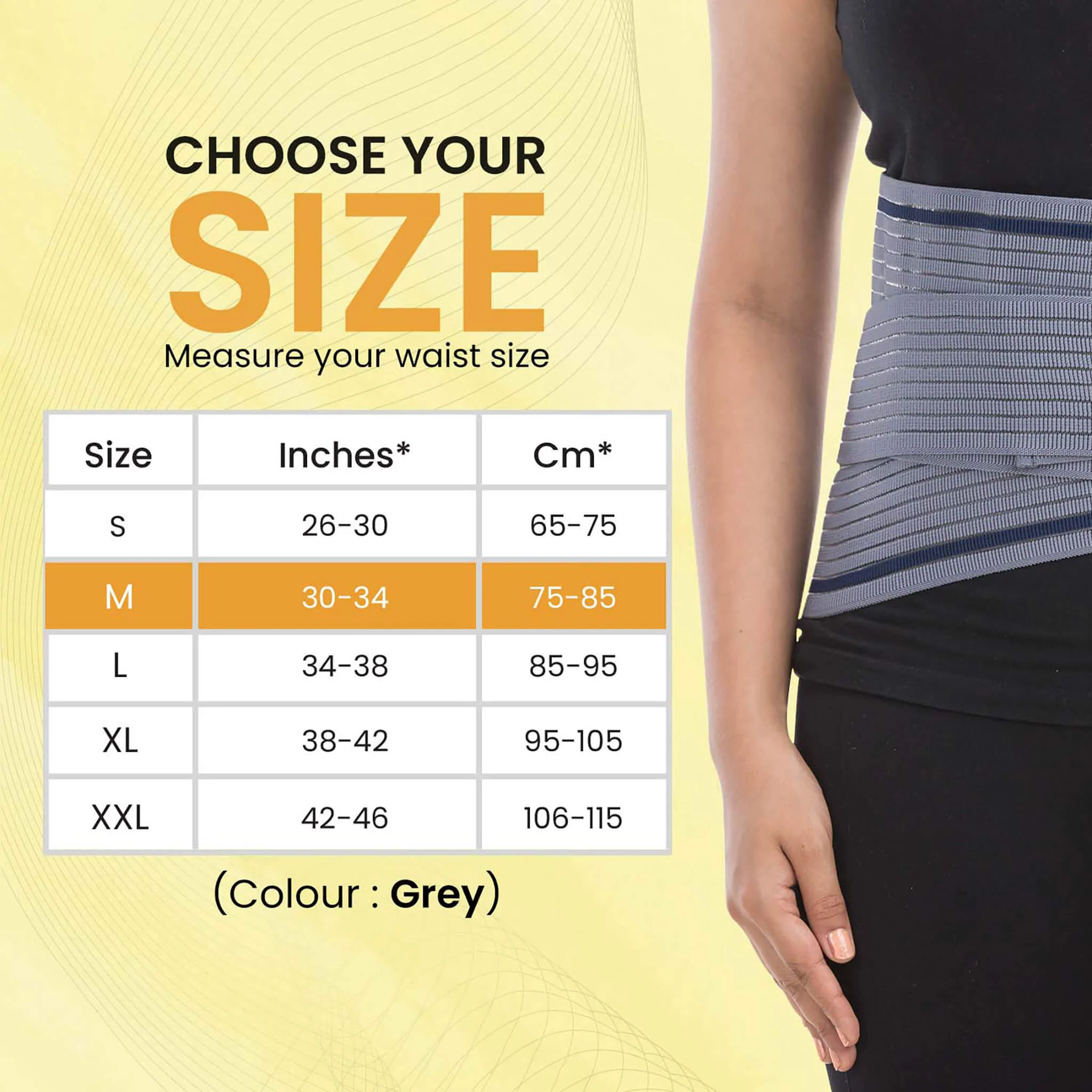 Lumbo Sacral Belt With Double Strapping, Back Support For the Lumbar Spine, Pain Relief, Back Brace for Men and Women, Medium, Grey - Image 4