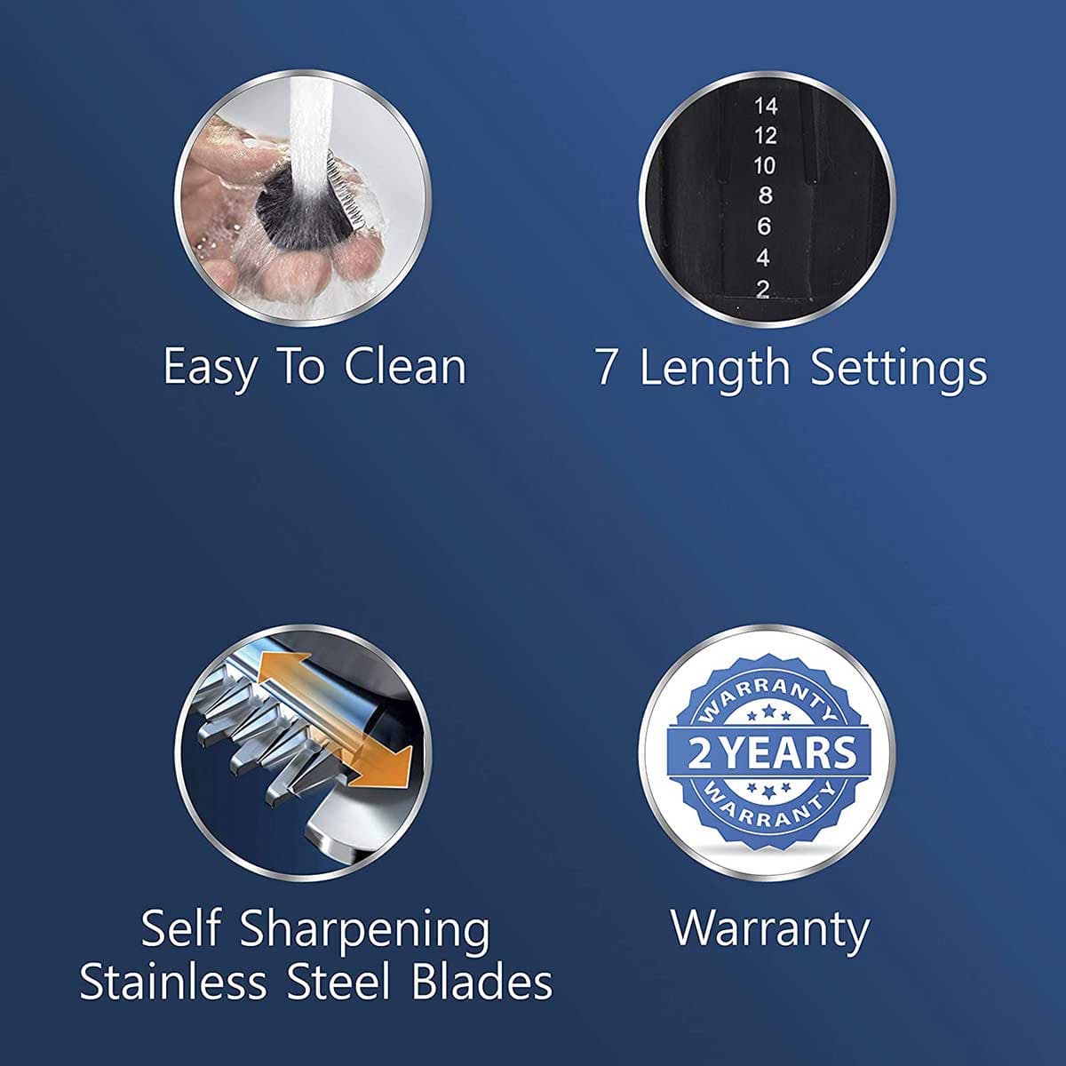 MT 5001 Beard Trimmer for Men, 50min Run Time, USB Charging, Fast Charge, Rechargeable Battery - Image 7