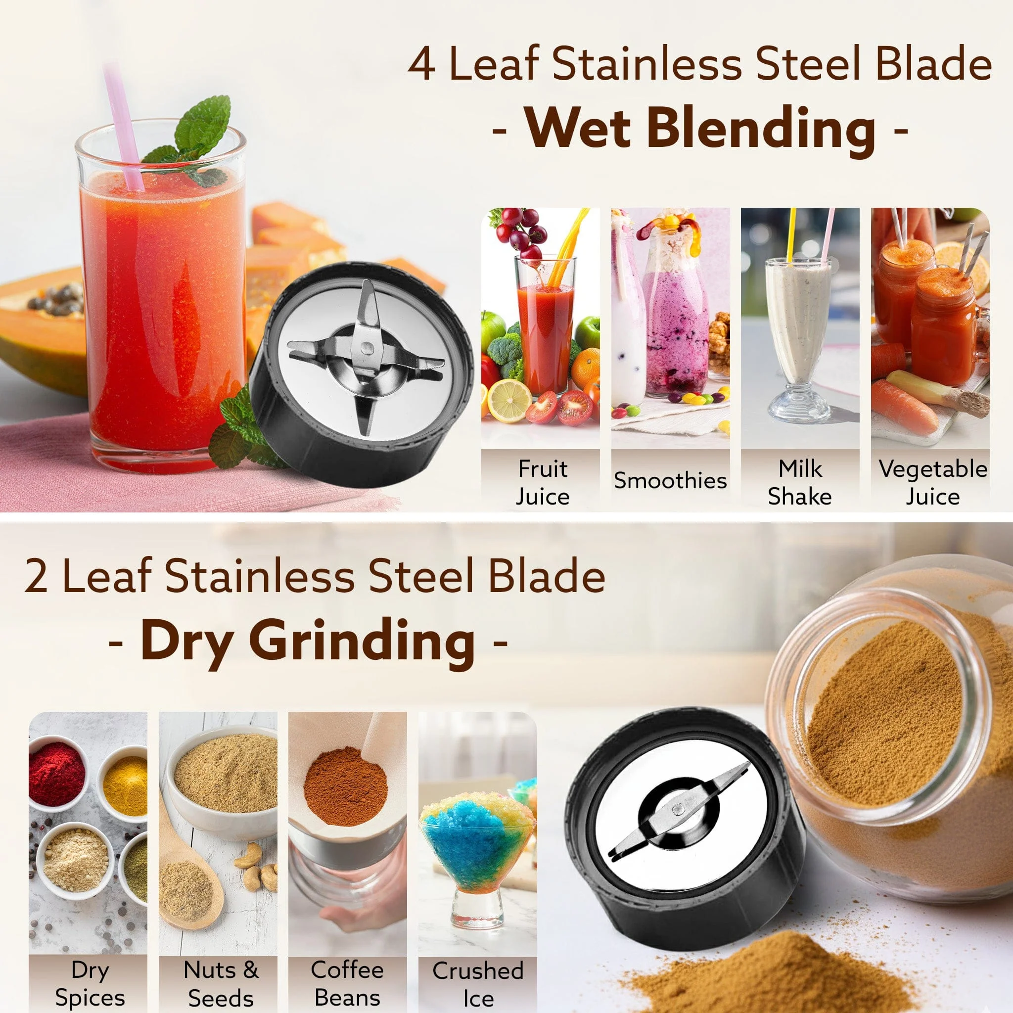 Regal Nutri Blender with 3 Jars, 400 Watts Personal Blender with 100% Copper Motor - Image 4