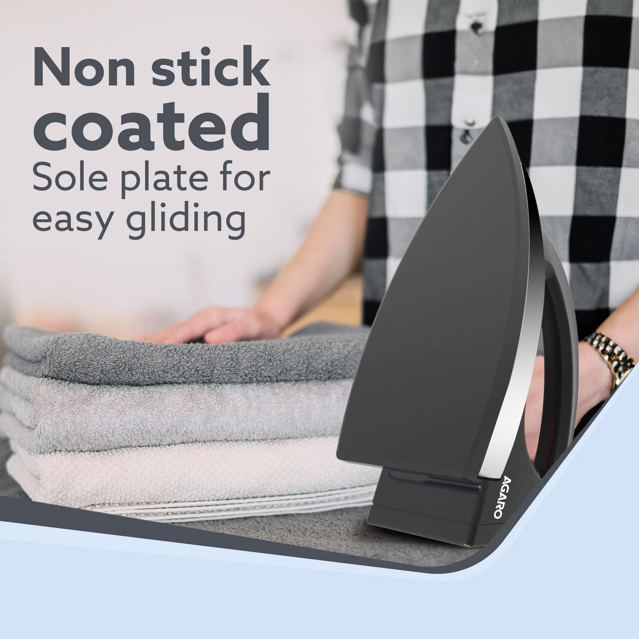 Regal Heavy Weight Electric Dry Iron, 1000W, Black - Image 3