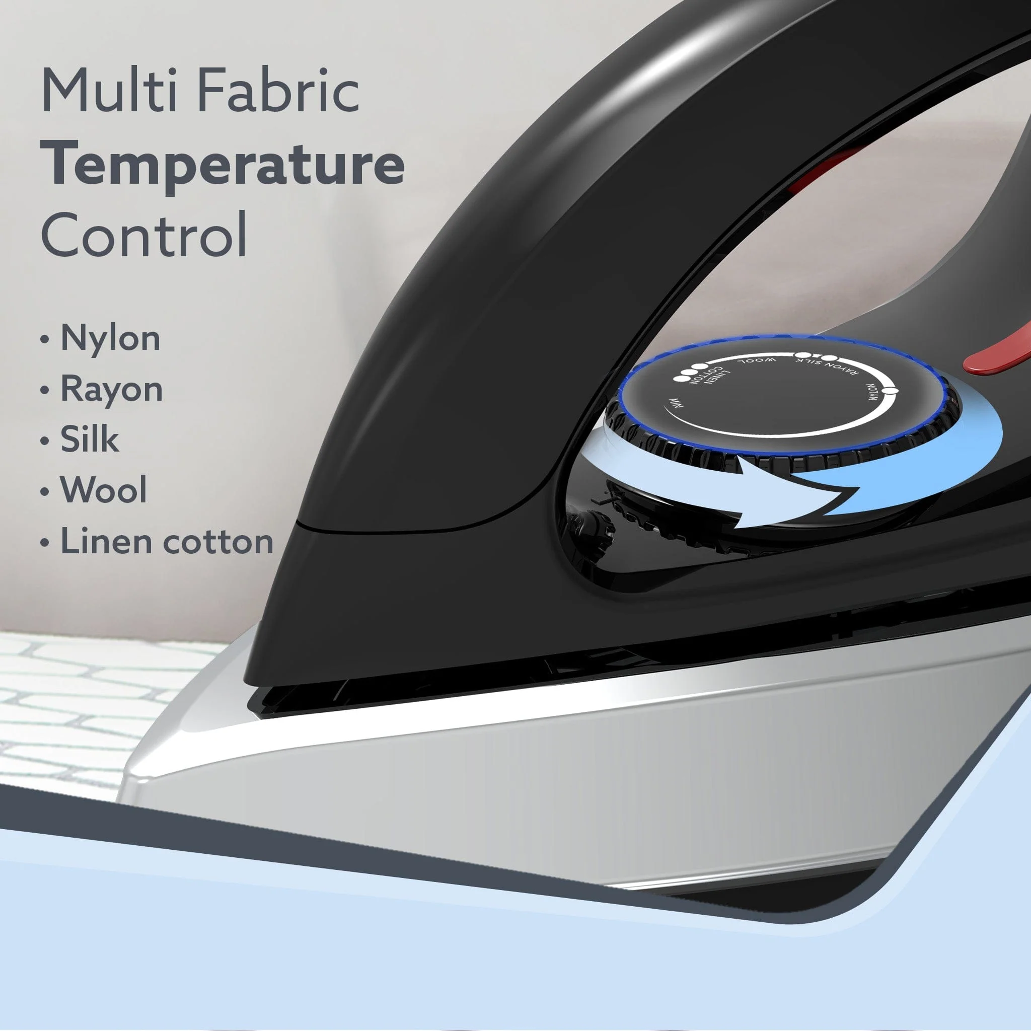 Regal Heavy Weight Electric Dry Iron, 1000W, Black - Image 4