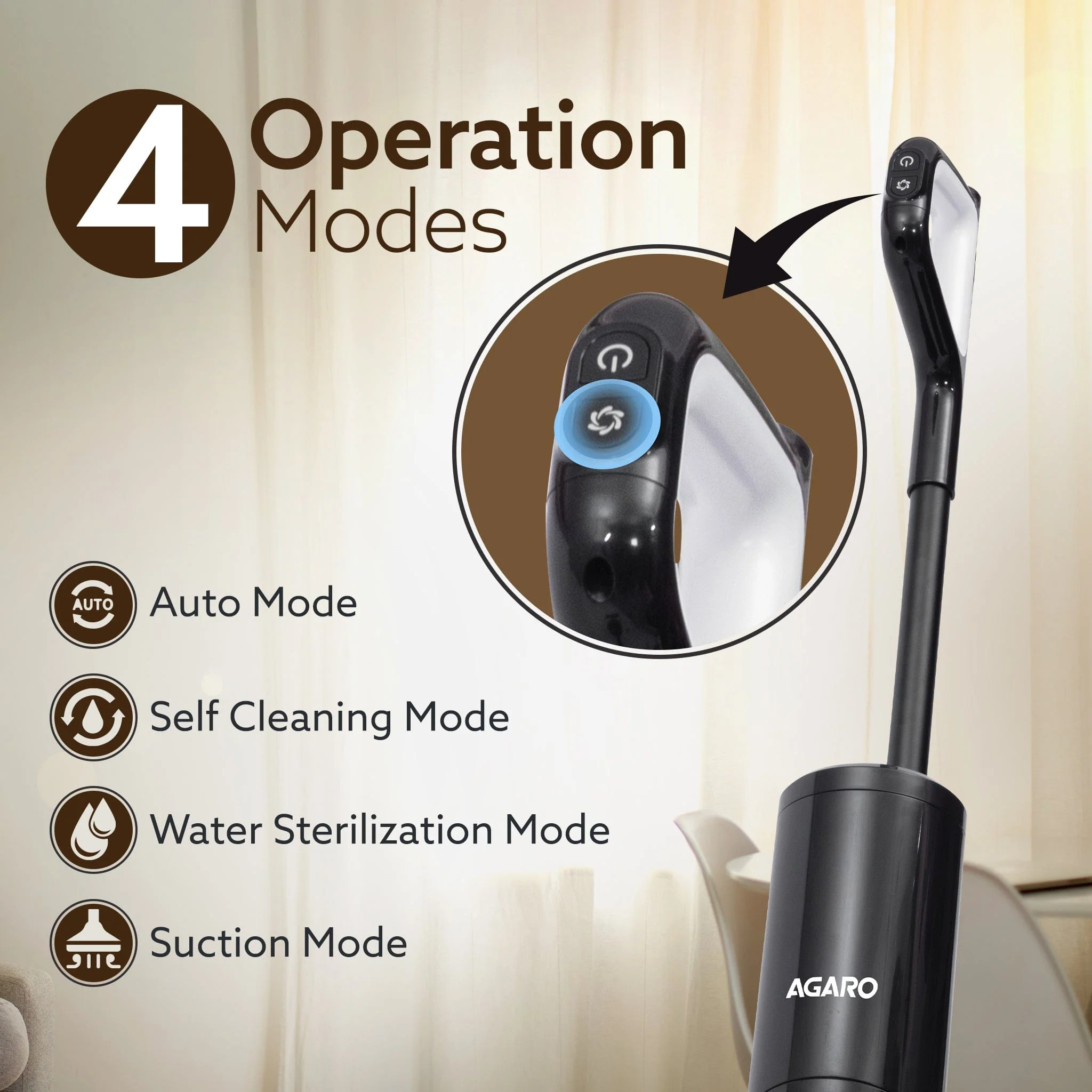 Royal Mop & Vacuum Cleaner, Lightweight Cordless Cleaner for Multi-Surface Hard Floor, Brushless Motor, Smart Display, Self-Propelled Brush Rolling Brush, Self-Cleaning & Sterilization, Great for Sticky Messes - Image 3