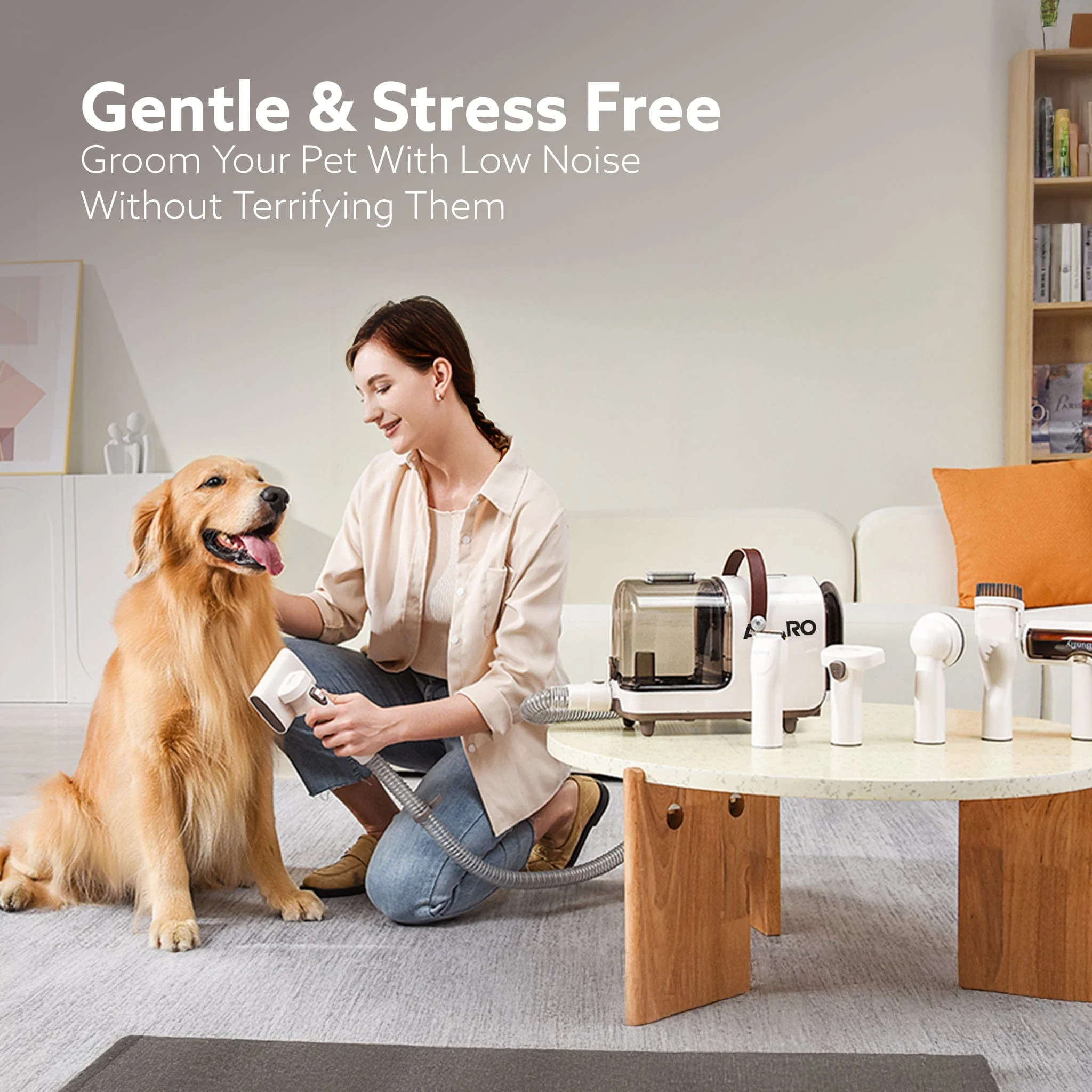 Supreme Pet Grooming Kit & Vacuum Suction, Picks up 99% Pet Hair, Dry Vacuuming, 3 Suction Modes Up to 10 kPa, 350W, Multi Grooming Tools, 2.5L Bin, For Pet hair cleaning, Home Cleaning, White - Image 5