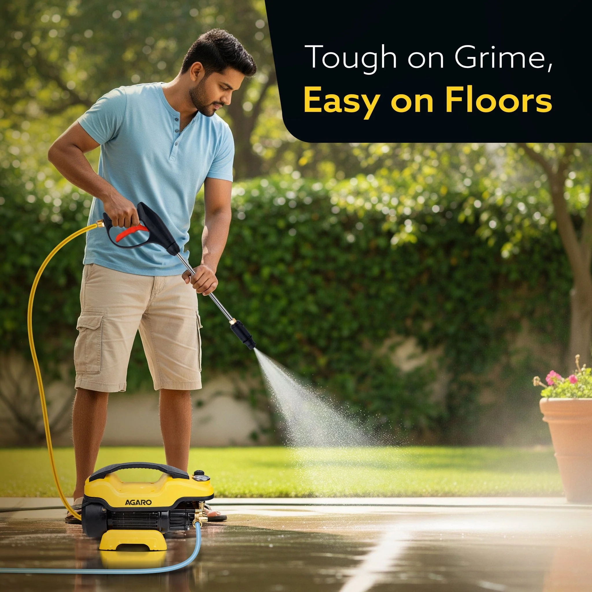 Supreme Plus High Pressure Washer,2200 Watts, 8L/Min Flow Rate, 140 Bars, Yellow - Image 6