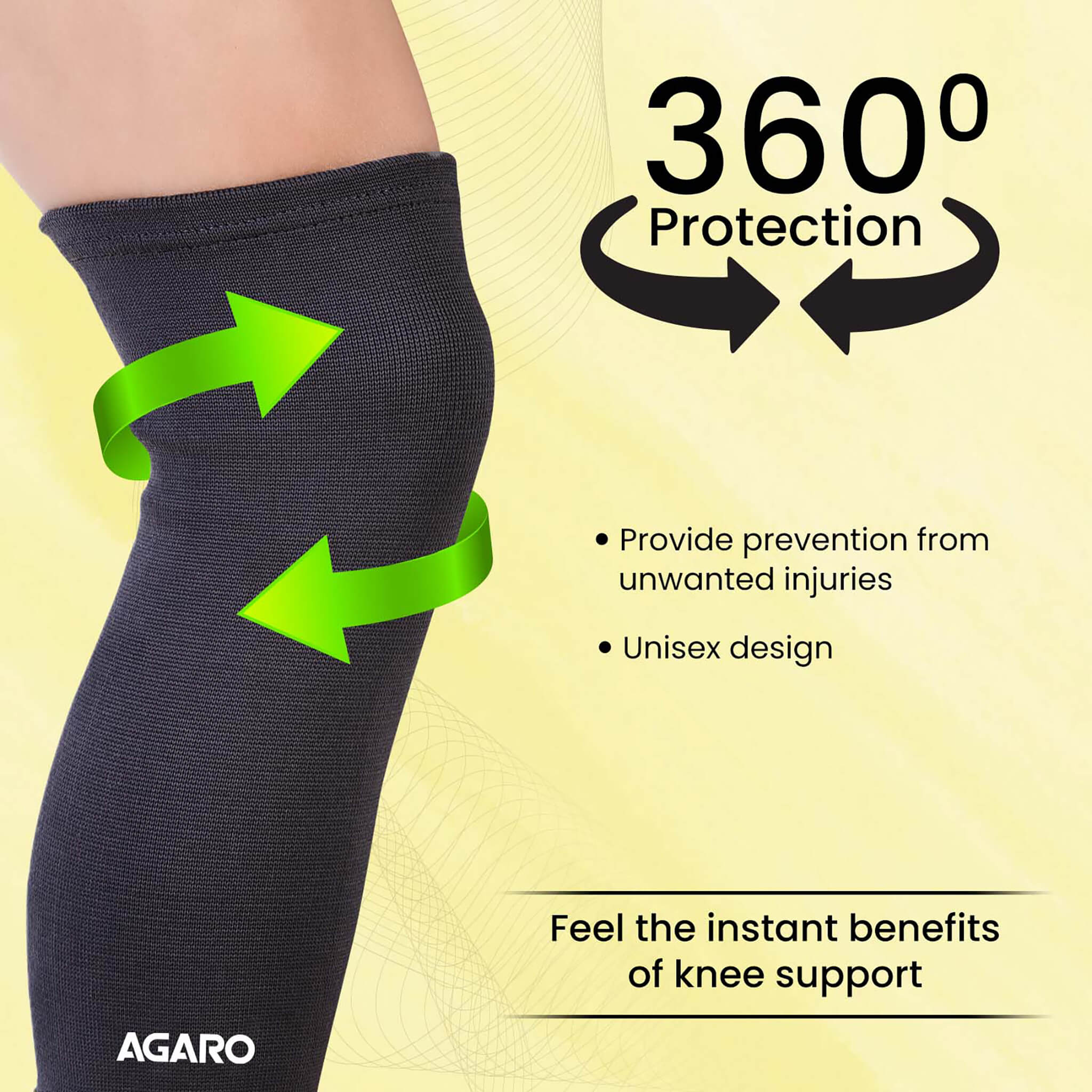 Tubular Stretchable Knee Cap,  Breathable Fabric, Uniform Compression, Relieves Muscle Pain, Joint Pain, Injury Recovery, For Workout, Running, For Men And Women, Small, Black, Pack of 2 - Image 4