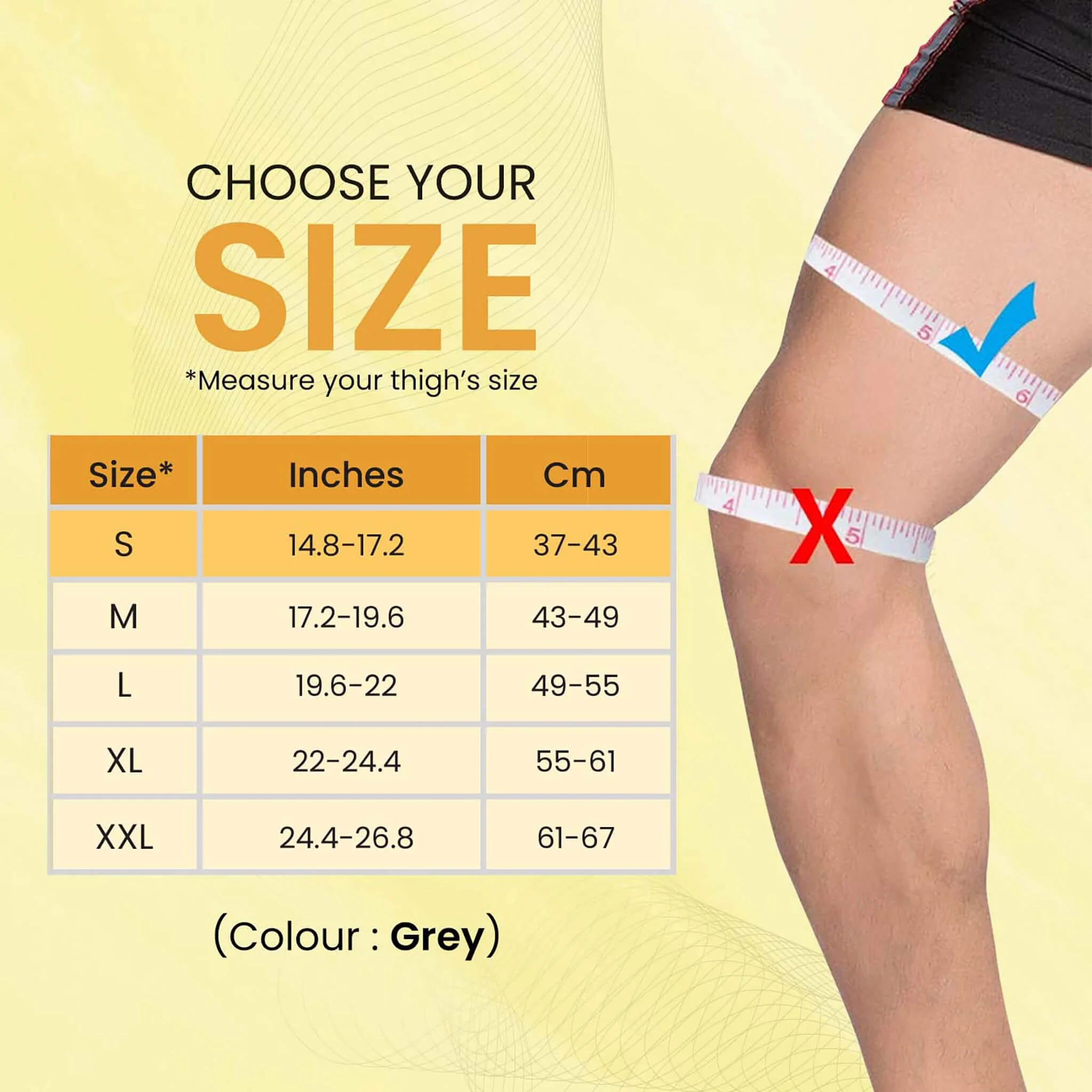 Tubular Stretchable Knee Cap,  Breathable Fabric, Uniform Compression, Relieves Muscle Pain, Joint Pain, Injury Recovery, For Workout, Running, For Men And Women, Small, Grey, Pack of 2 - Image 2