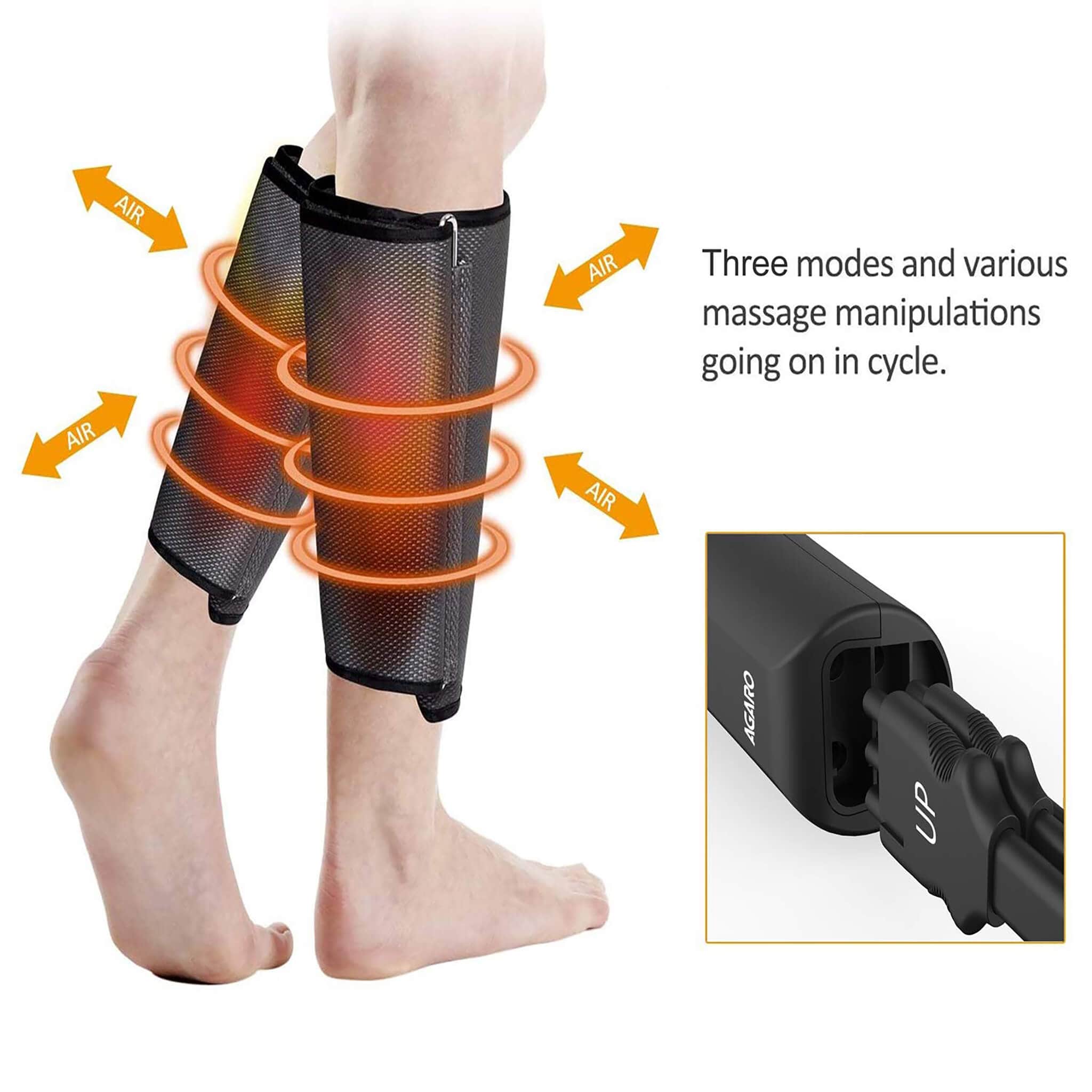 Air Compression Leg Massager- (Black) - Image 5