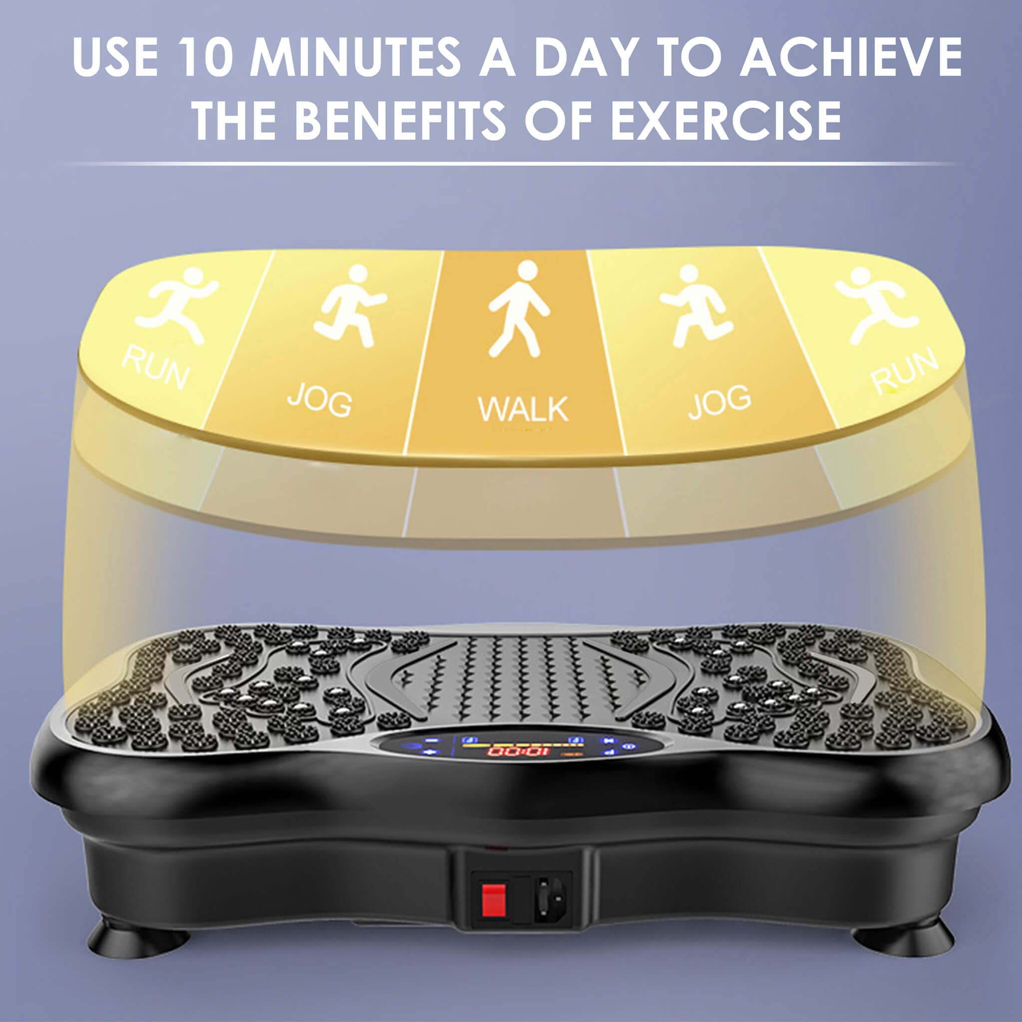 Alpha Crazyfit Vibration Plate Massager,Home & Gym Workout Machine For Muscle Toning,Calorie Burning,Massaging,Weight Loss,Pain Relief - Image 4