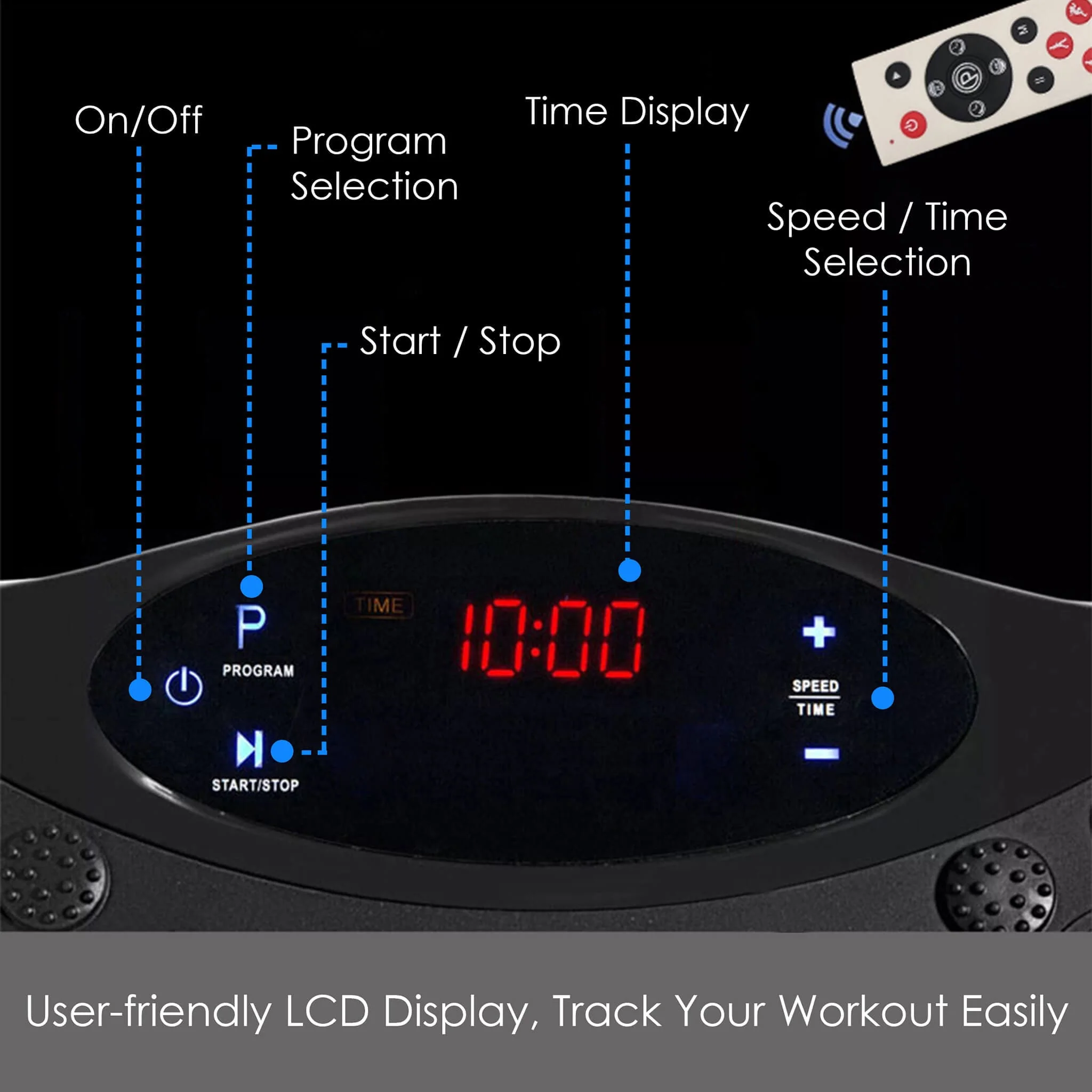 Alpha Crazyfit Vibration Plate Massager,Home & Gym Workout Machine For Muscle Toning,Calorie Burning,Massaging,Weight Loss,Pain Relief - Image 5