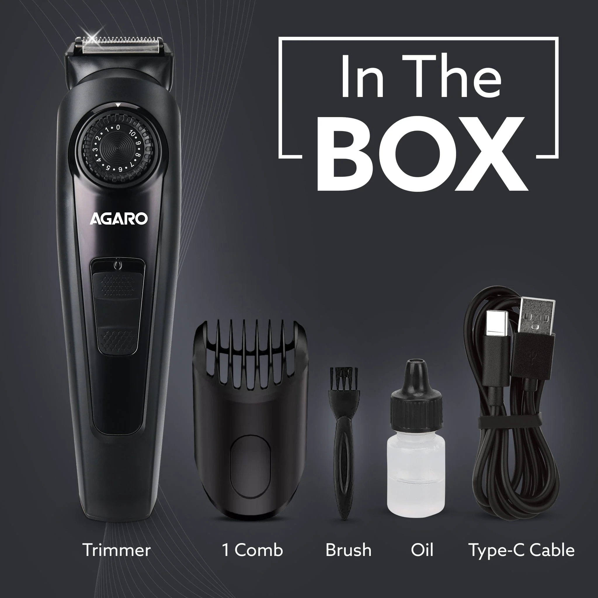 Beard Trimmer MT1122, 10 Length Settings with digital display USB rechargeable multifunctional for home and travel - Image 6