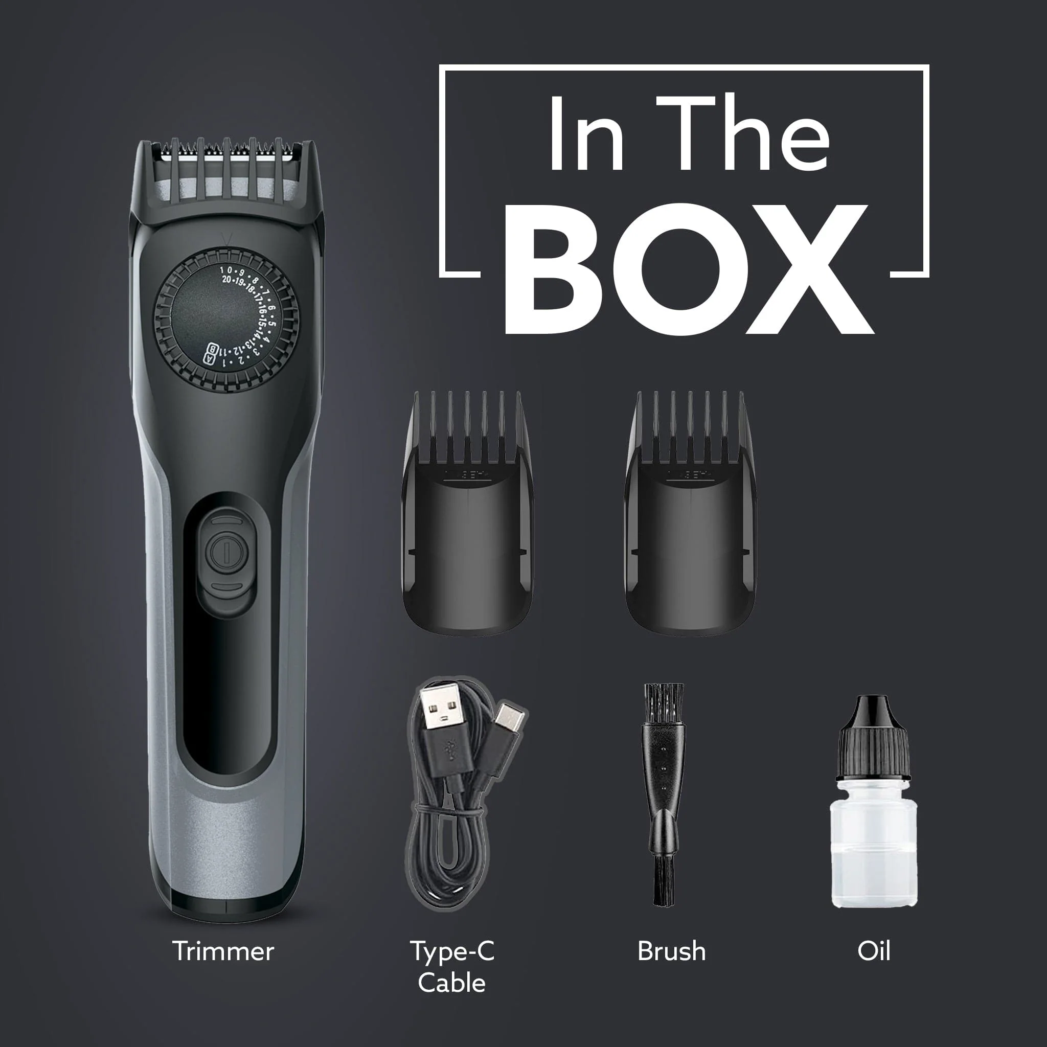 Beard Trimmer MT2525, Cordless ElectricBeard_Trimmer with Precision Dial, USB Rechargeable, 20 Length Settings Mustache Trimmer for Mens Gifts - Image 6
