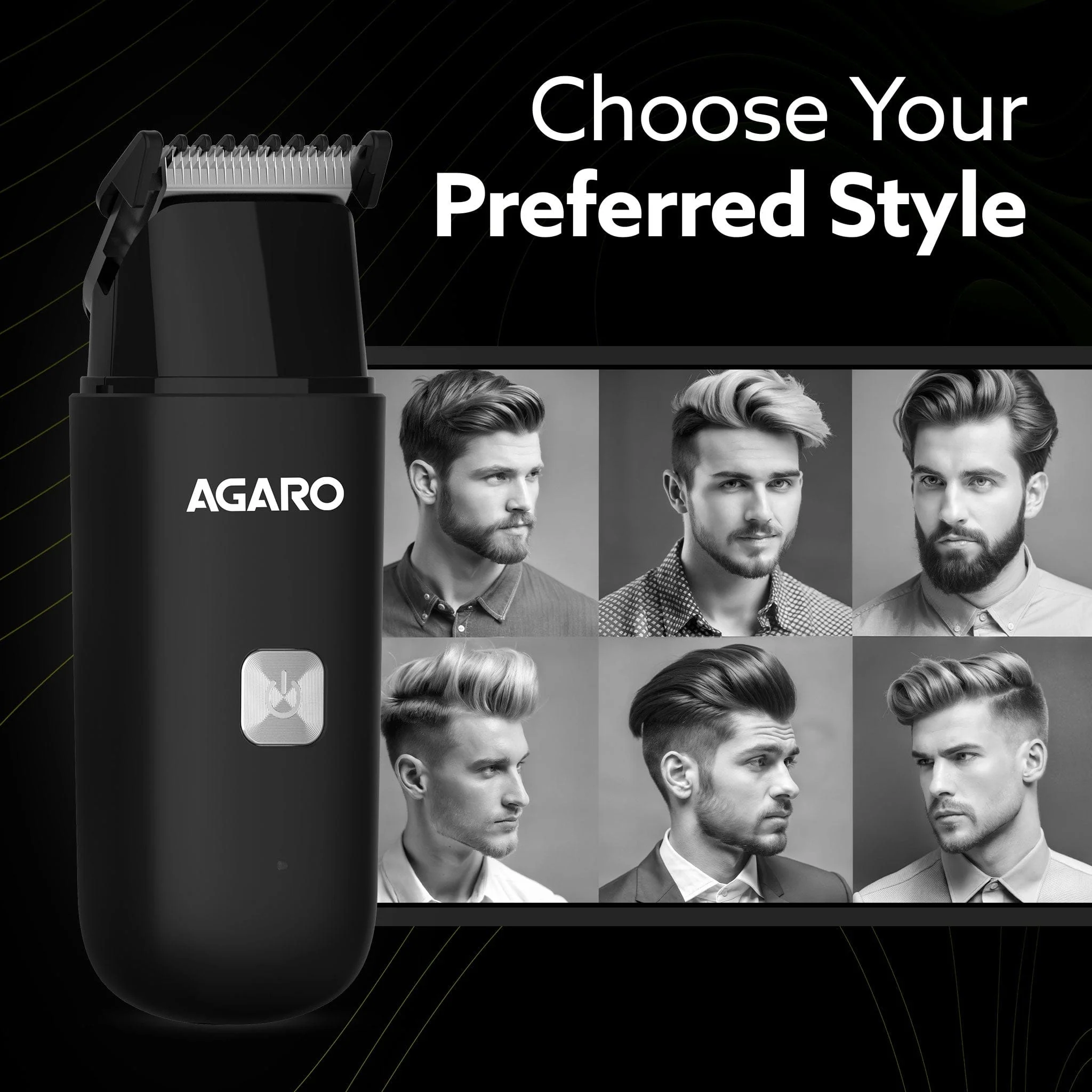 Beard Trimmer MT7007, 60 mins run time with Type C, 2pcs limit comb - 1mm & 3mm, Protective Cap, Washable Trimmer Head | Trimmer for Men - Image 8