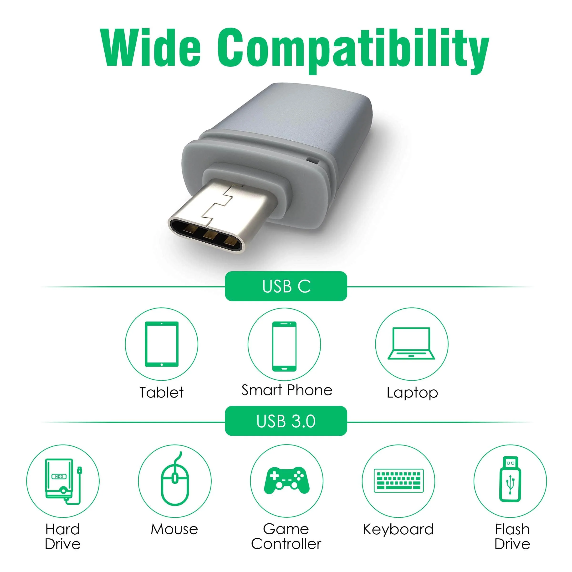 Blaze USB 3.0 to Type C OTG Adapter, Compatible with Thunderbolt to USB Adapter, Laptops Including MacBook Pro, Air and All Type-C Devices, Portable and High-Speed Data Transfer - Image 6