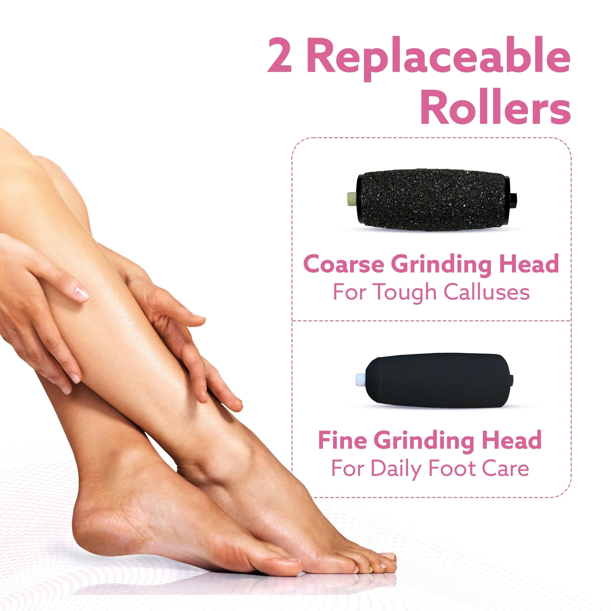 Callus Remover Replaceable Heads, 2 Pcs, Callus & Dead Skin Removal Filer, Pedicure at Home - Image 3