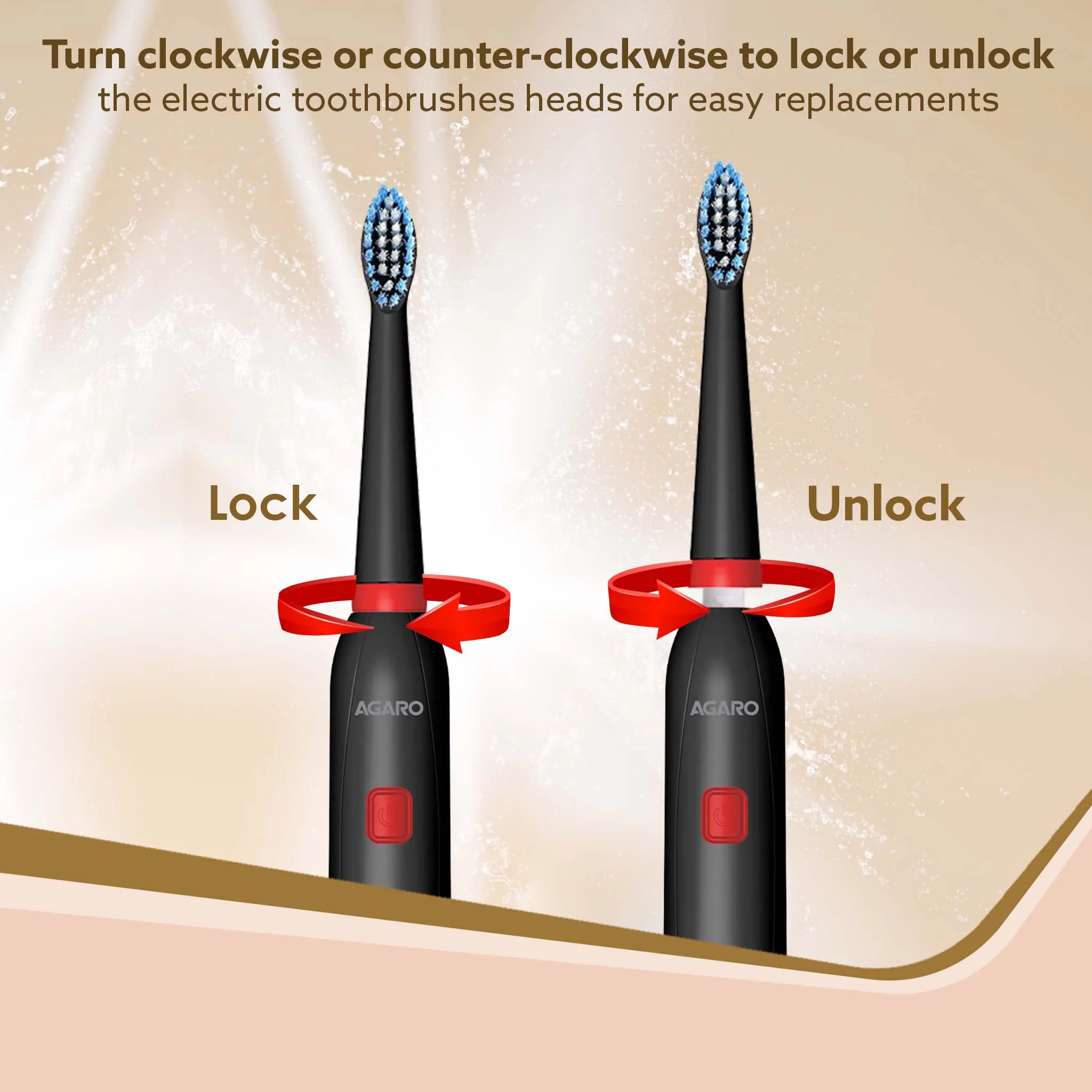 Cosmic Lite Refill Pack 4+1 pcs, Nylon Bristles, Washable, Black - Image 4