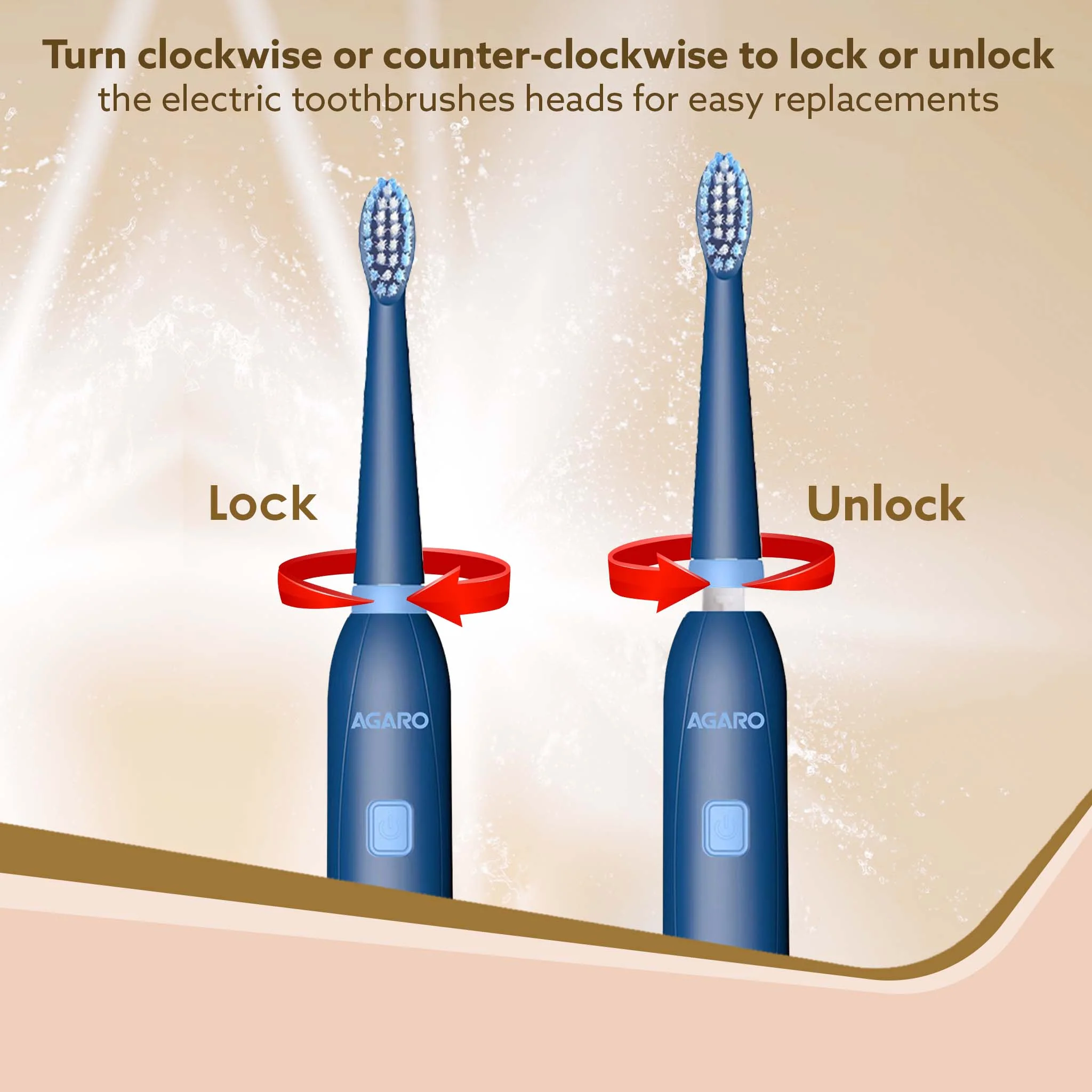 Cosmic Lite Refill Pack 4+1 pcs, Nylon Bristles, Washable, Blue - Image 4