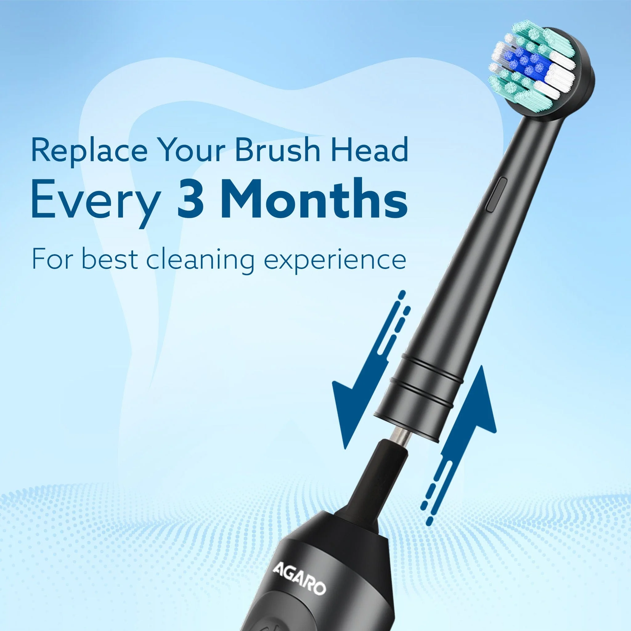 Cosmic Oscillating Brush Head Refill 4pcs | Soft-bristle toothbrush for effective plaque removal and a healthier smile. - Image 5