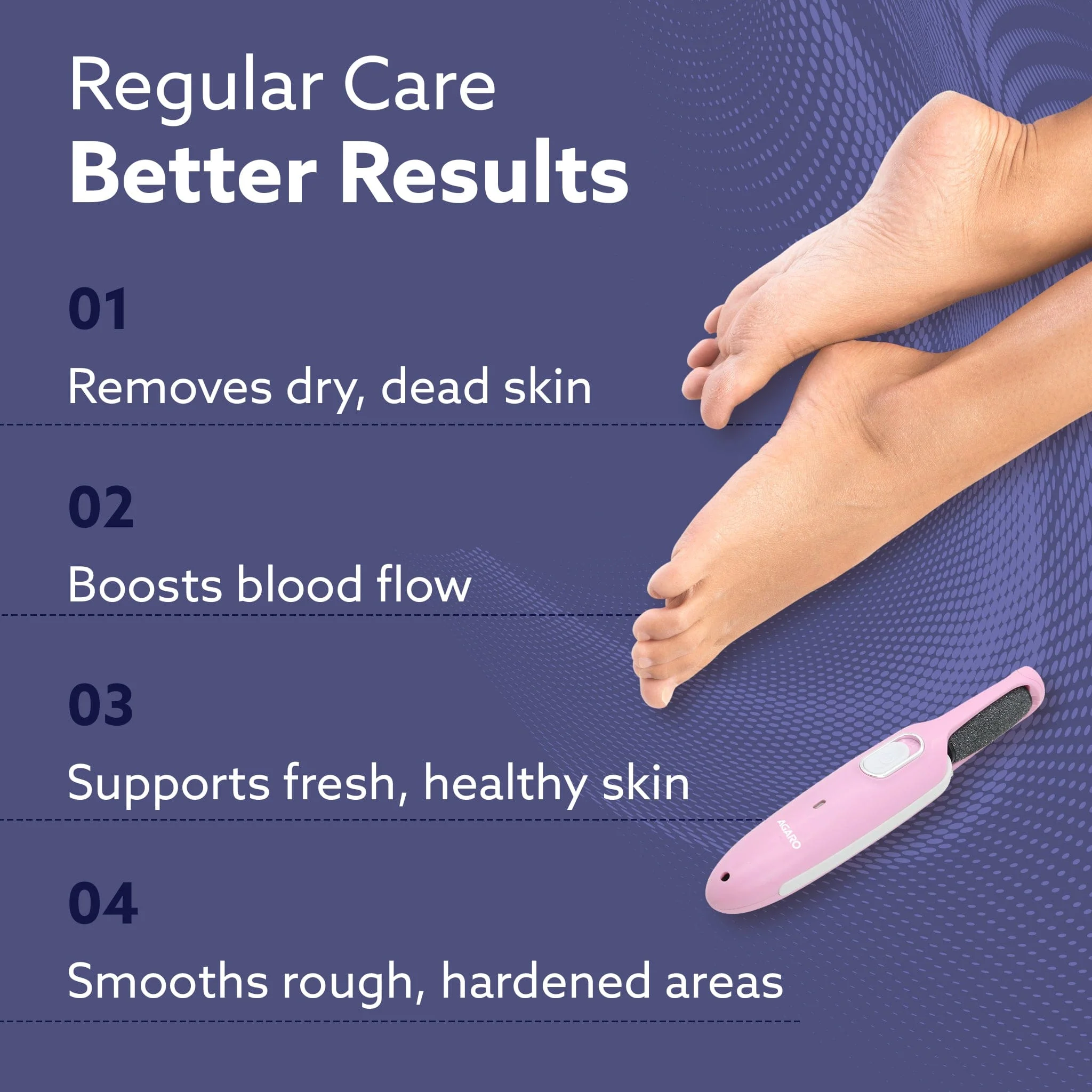 CR1717 Electric Callus Remover with 2 Replaceable Heads – Rechargeable Foot Scrubber for Dead Skin & Cracked Heels | Pedicure Machine with 120 Minutes Runtime - Image 4