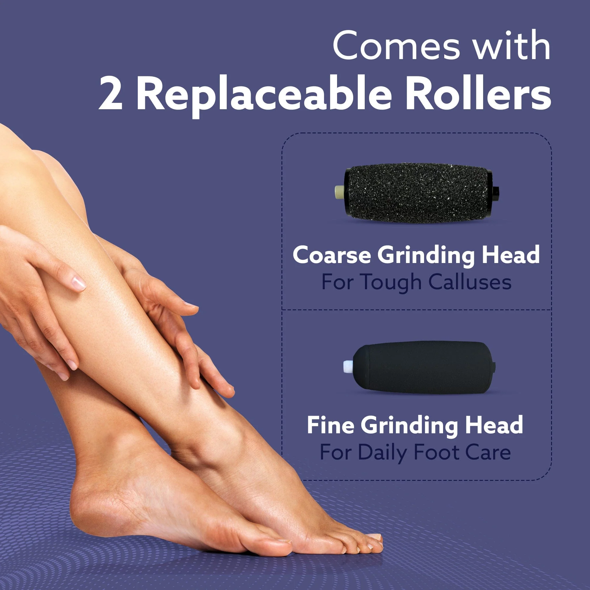 CR1717 Electric Callus Remover with 2 Replaceable Heads – Rechargeable Foot Scrubber for Dead Skin & Cracked Heels | Pedicure Machine with 120 Minutes Runtime - Image 6
