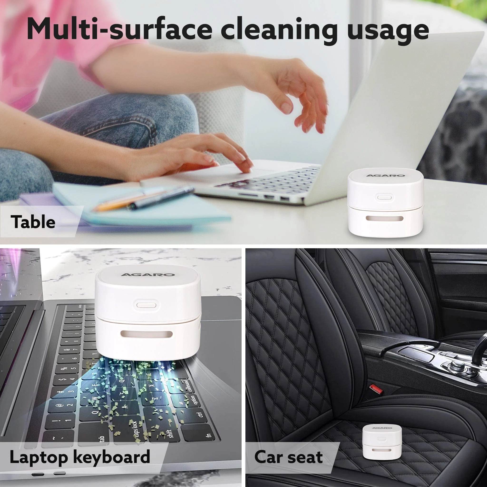 Crown Mini Desk Vacuum Cleaner, Mini Table dust Sweeper, High Endurance up to 150 mins, Cordless, For Table Cleaning, Home, School, Office - Image 5