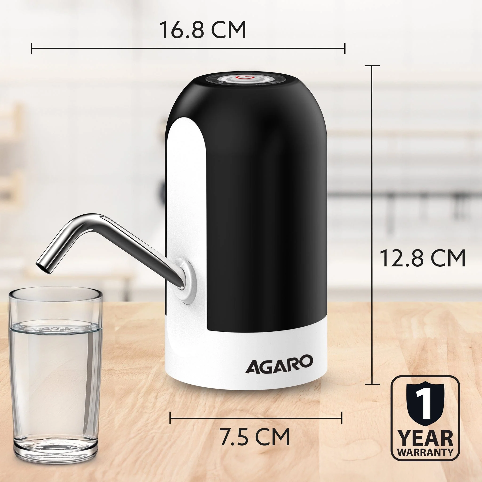 Delite Electric Water Dispenser Pump for 20 Litre Water Bottle | USB Charging, Portable Automatic Drinking Water Pump for Home, Office, Travel & Kitchen, Camping, Party - Image 9