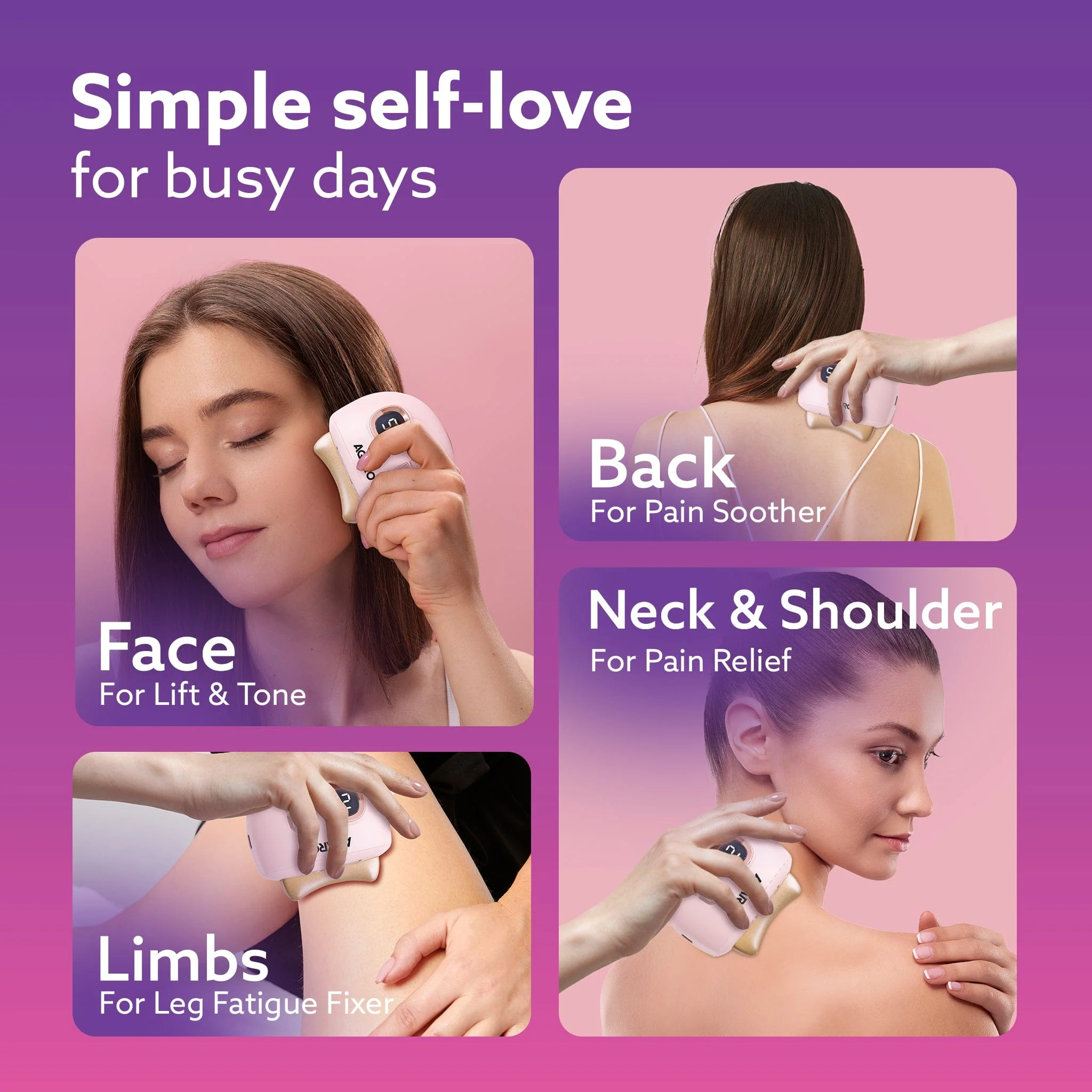 Electric Gua Sha Massager 1719 blends traditional skincare with modern tech. With 9 modes, red light therapy, sonic pulses, and heat therapy, it helps reduce acne, smooth wrinkles - Image 3