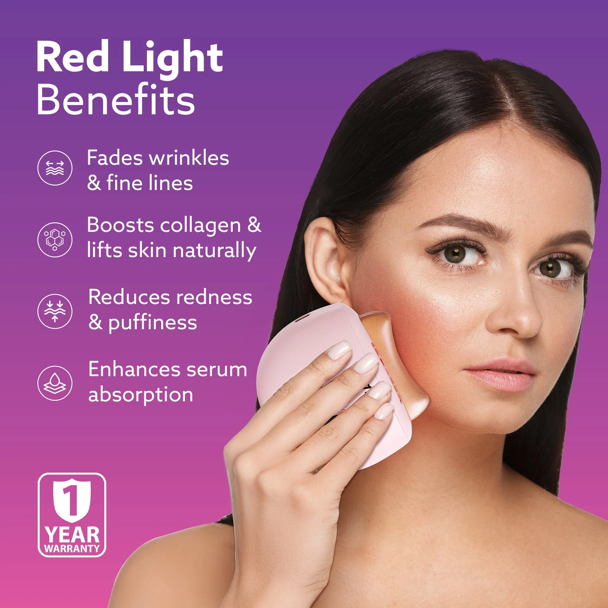 Electric Gua Sha Massager 1719 blends traditional skincare with modern tech. With 9 modes, red light therapy, sonic pulses, and heat therapy, it helps reduce acne, smooth wrinkles - Image 5