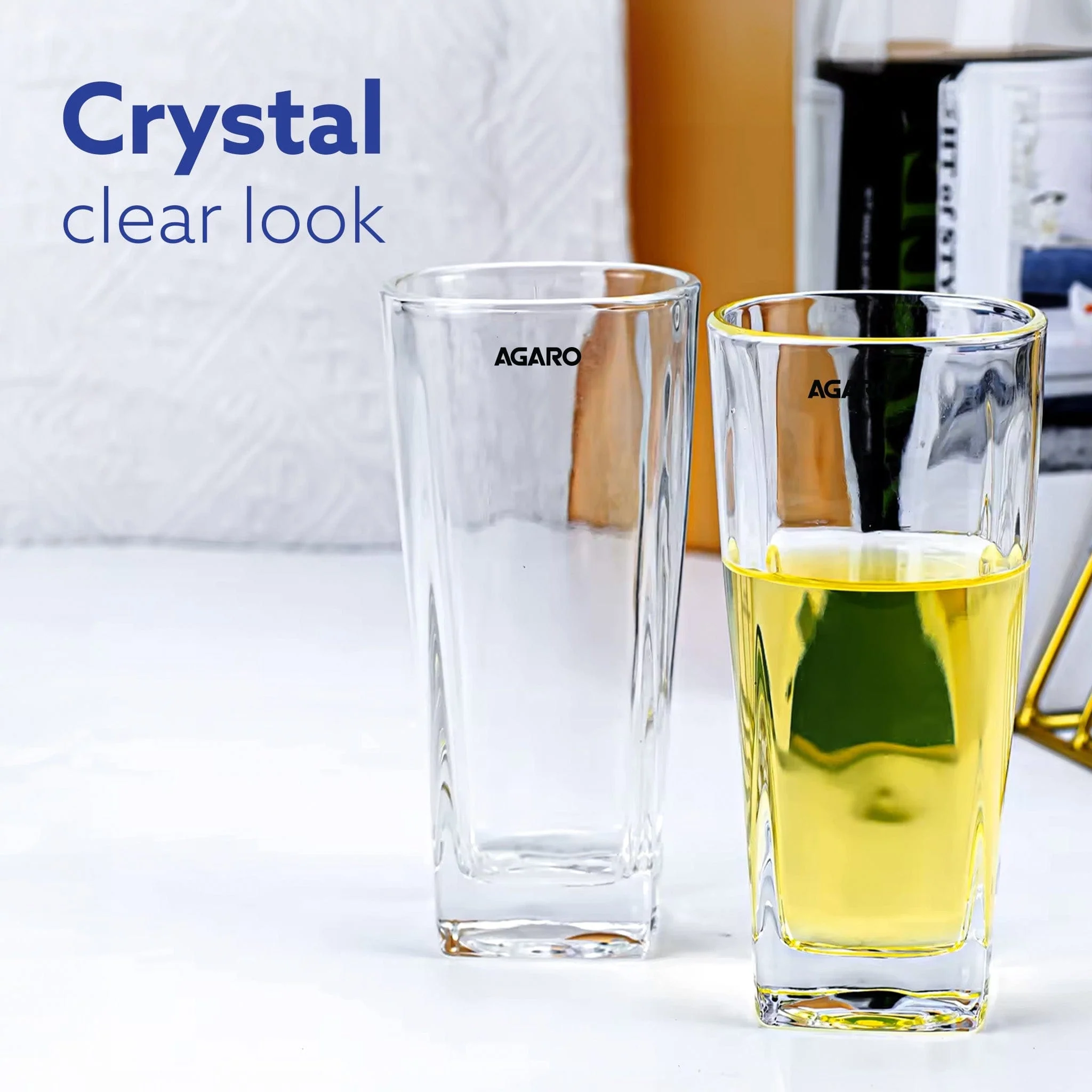 Elegant 260 ml Glasses Set of 6, Transparent Drinking Water Glass Set, Glass Tumbler for Water, Cold Drink, Juice, Dishwasher Safe, for Daily Use & Gifting - Image 11